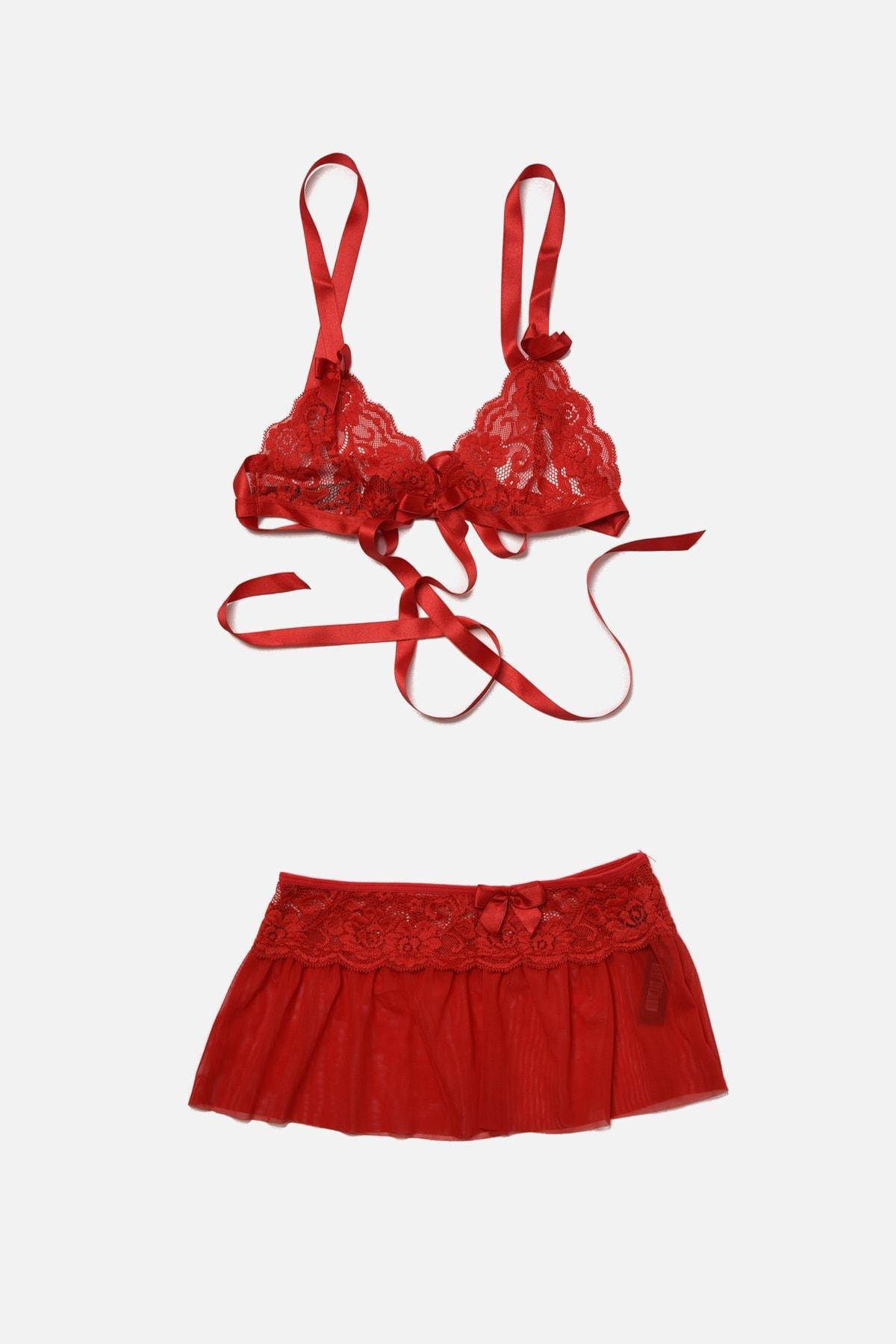 Red Lace Underwear Set, , large image number 7