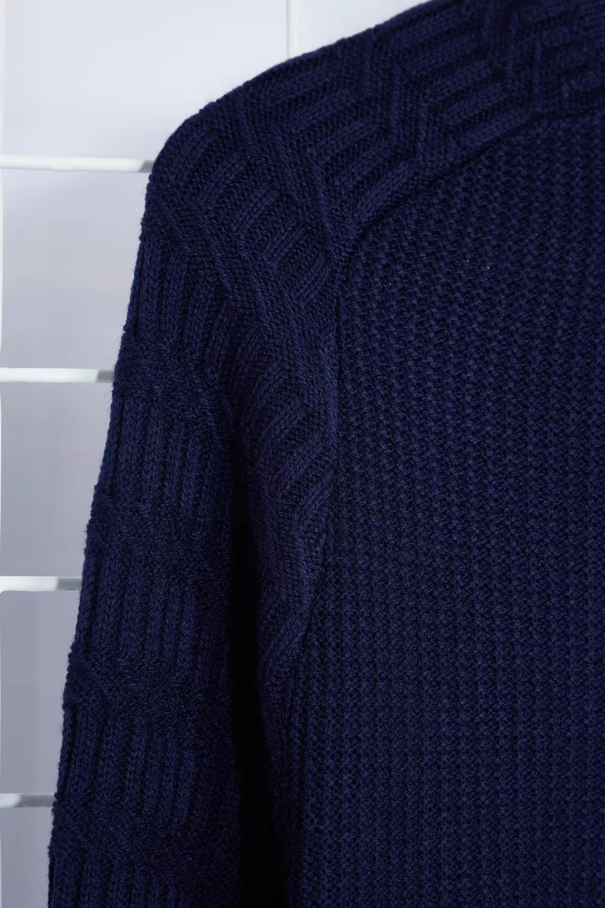 Blue  Slim Fit Sweater, Navy blue, large image number 5