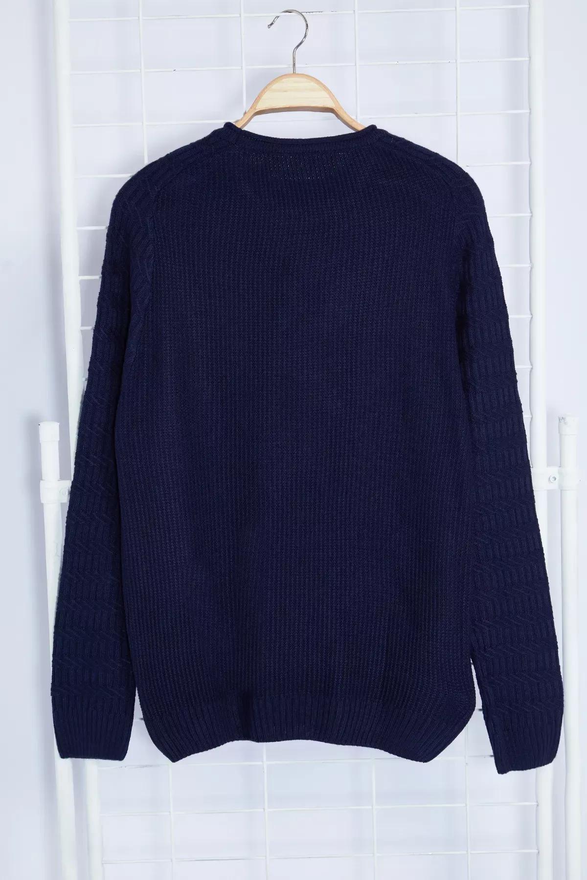Blue  Slim Fit Sweater, Navy blue, large image number 6