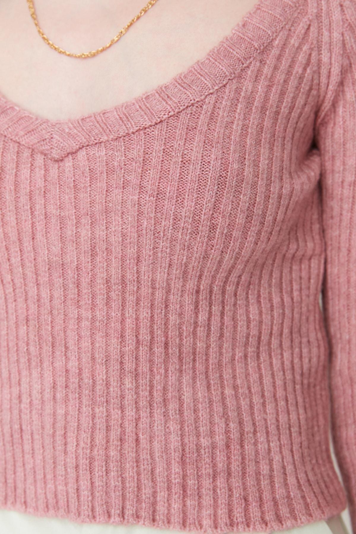 Pink Fitted Sweater, Pink, large image number 3