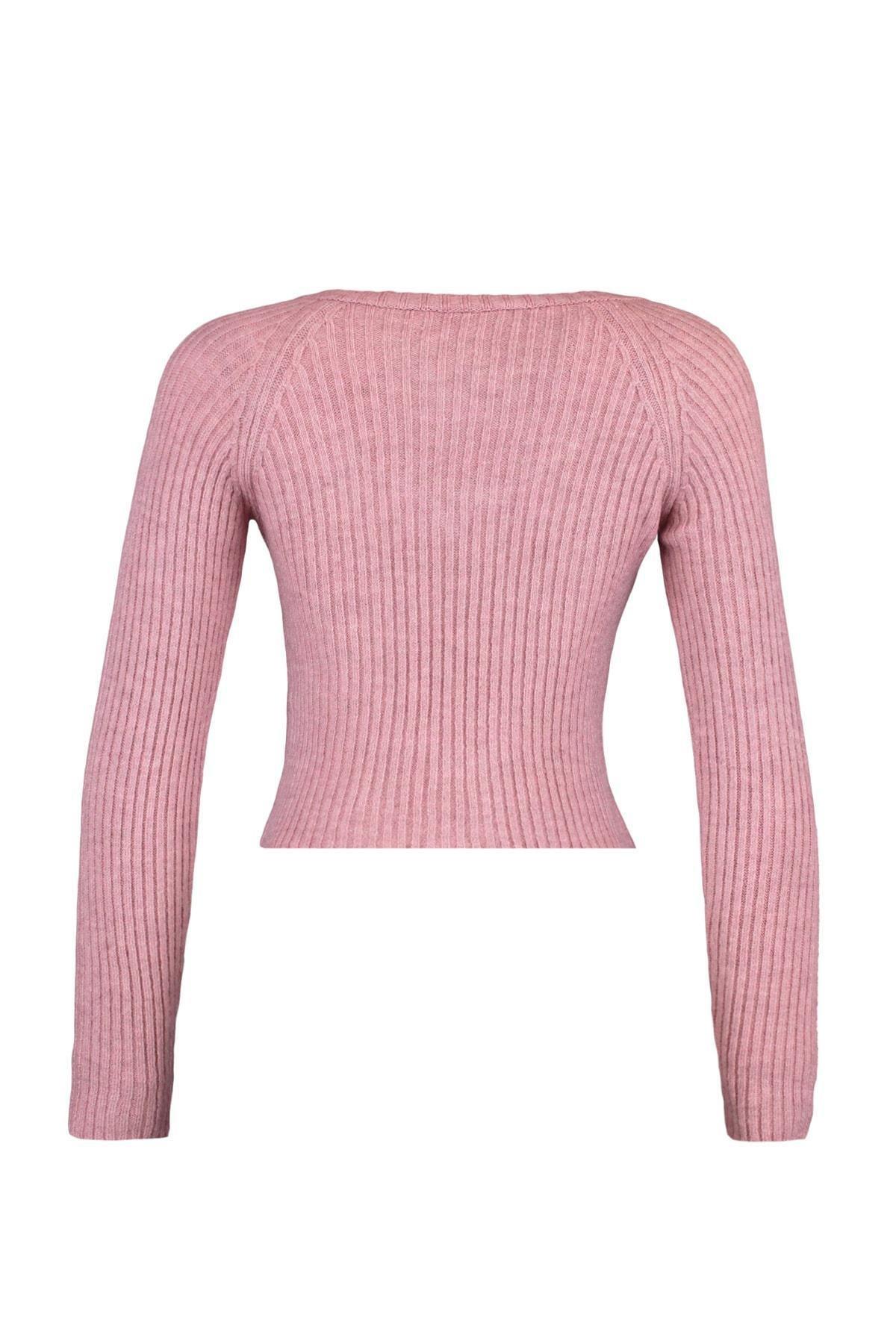 Pink Fitted Sweater, Pink, large image number 5
