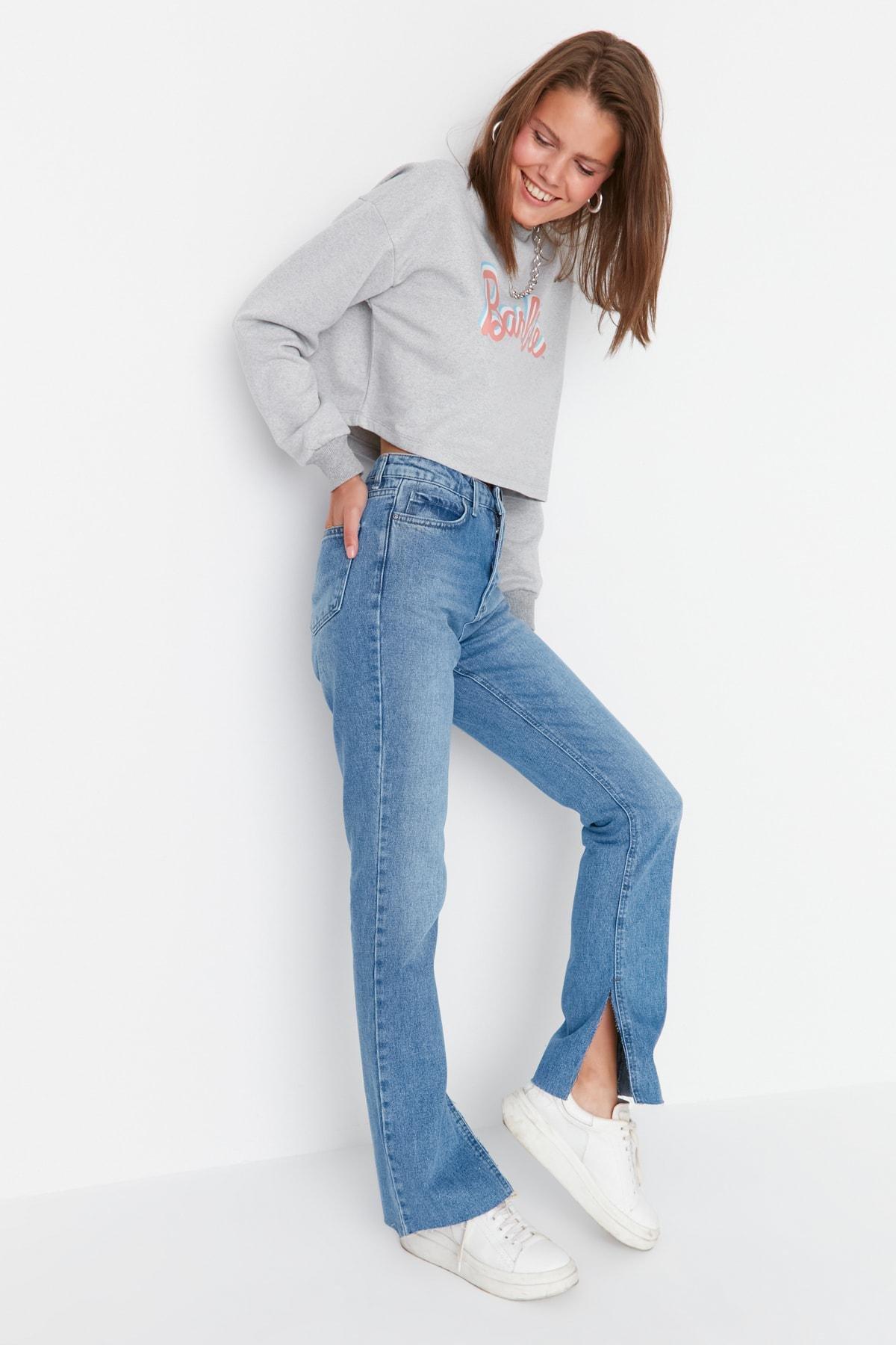 Blue Flare Bootcut Jeans, , large image number 2