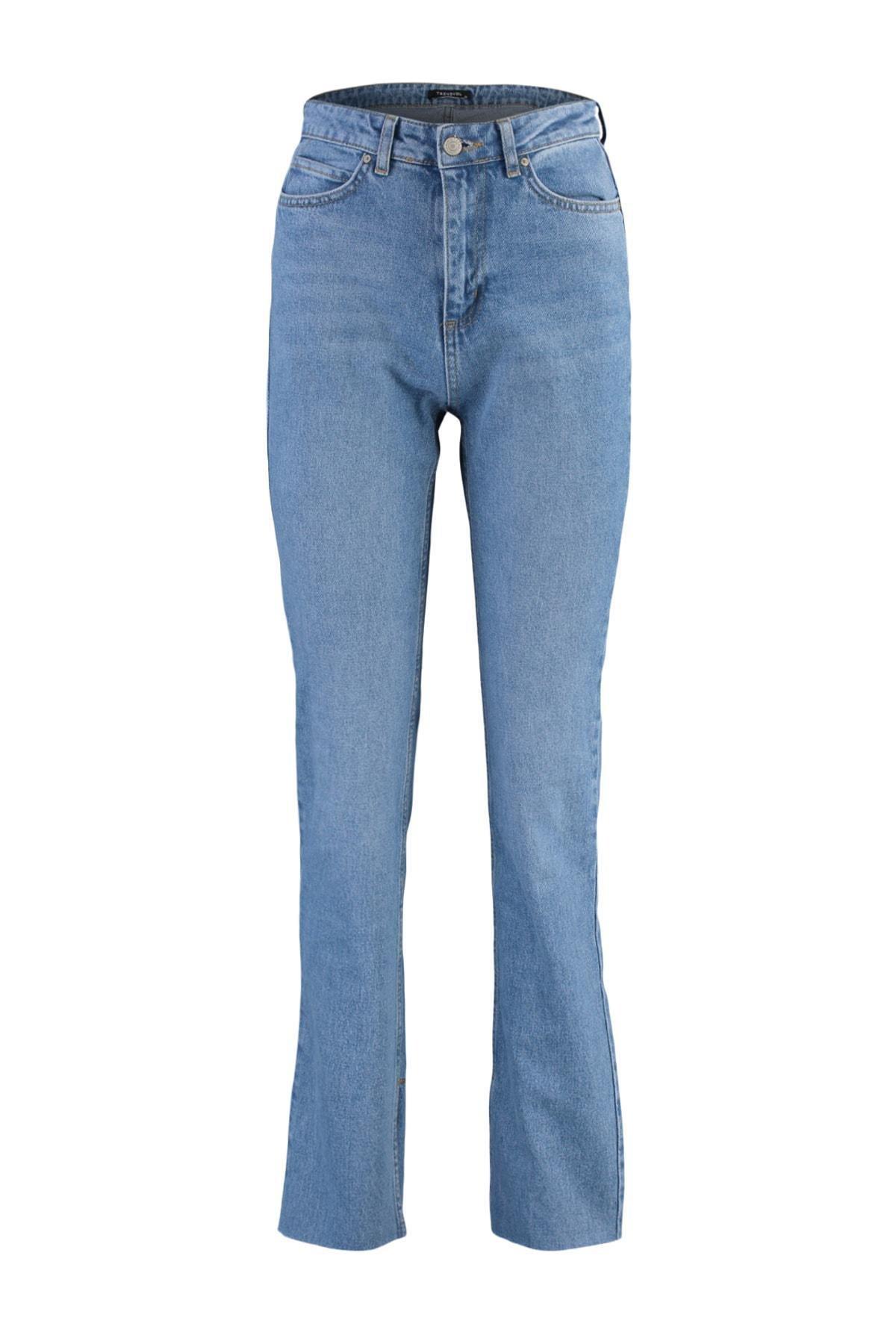Blue Flare Bootcut Jeans, , large image number 6