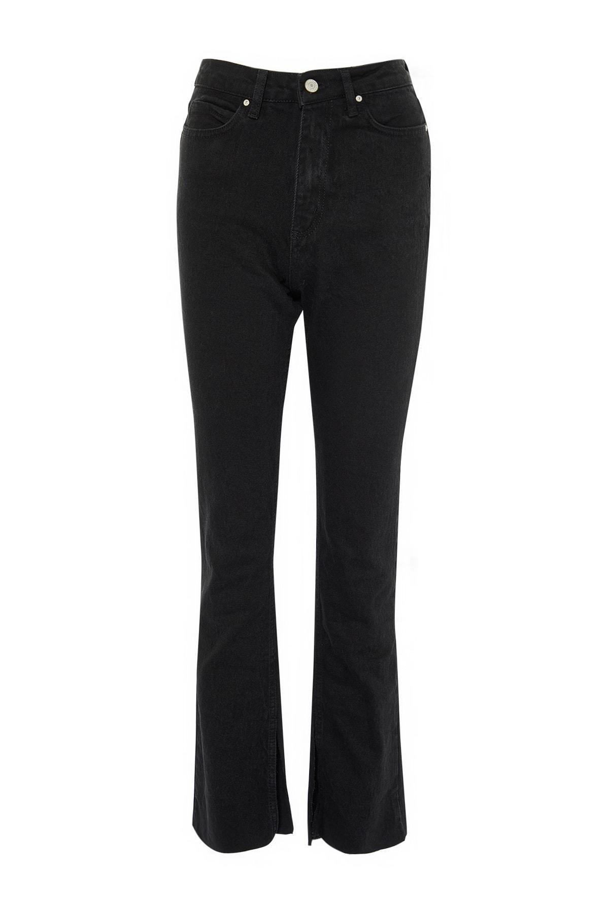 Black Flare Bootcut Jeans, Black, large image number 9