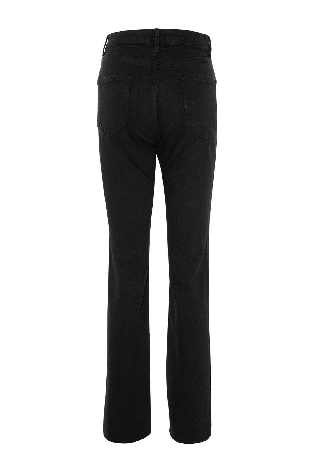 Black Flare Bootcut Jeans, Black, large image number 12