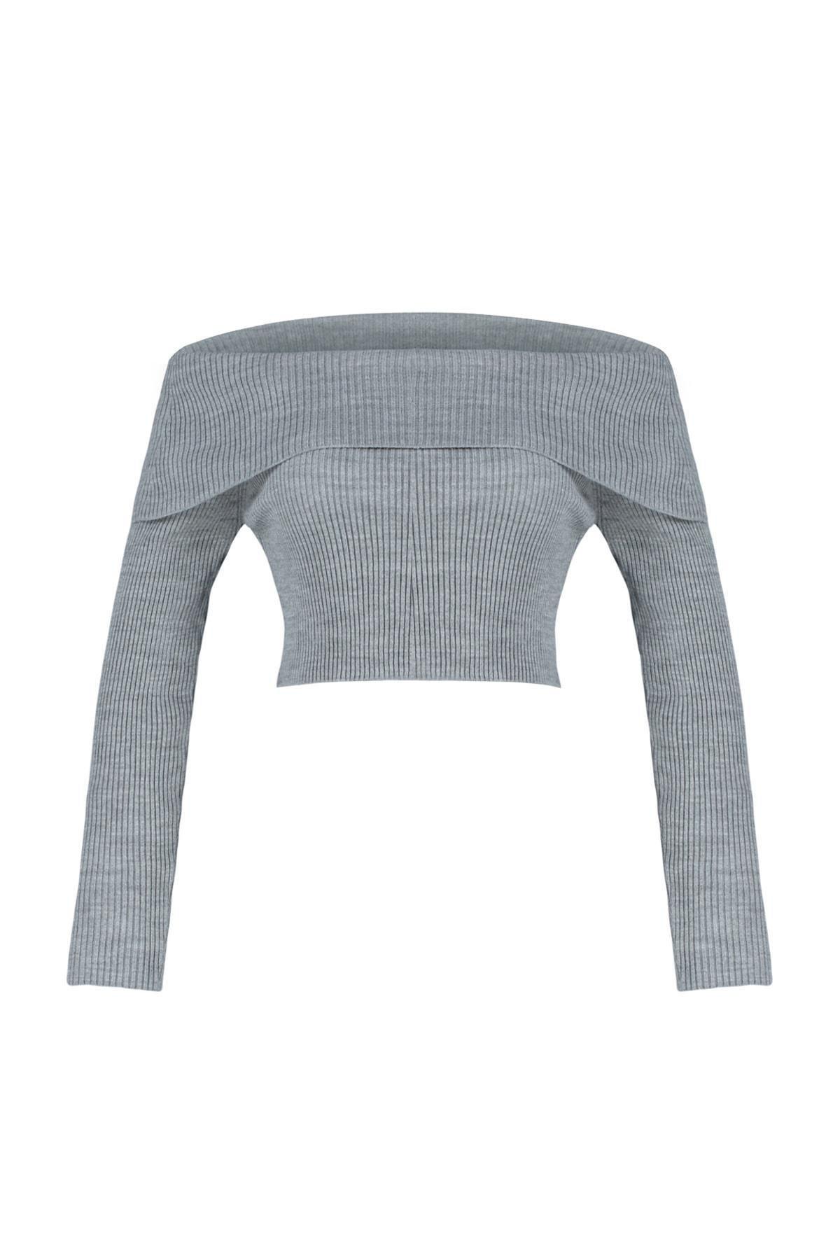Grey Slim Sweater, Gray, large image number 10