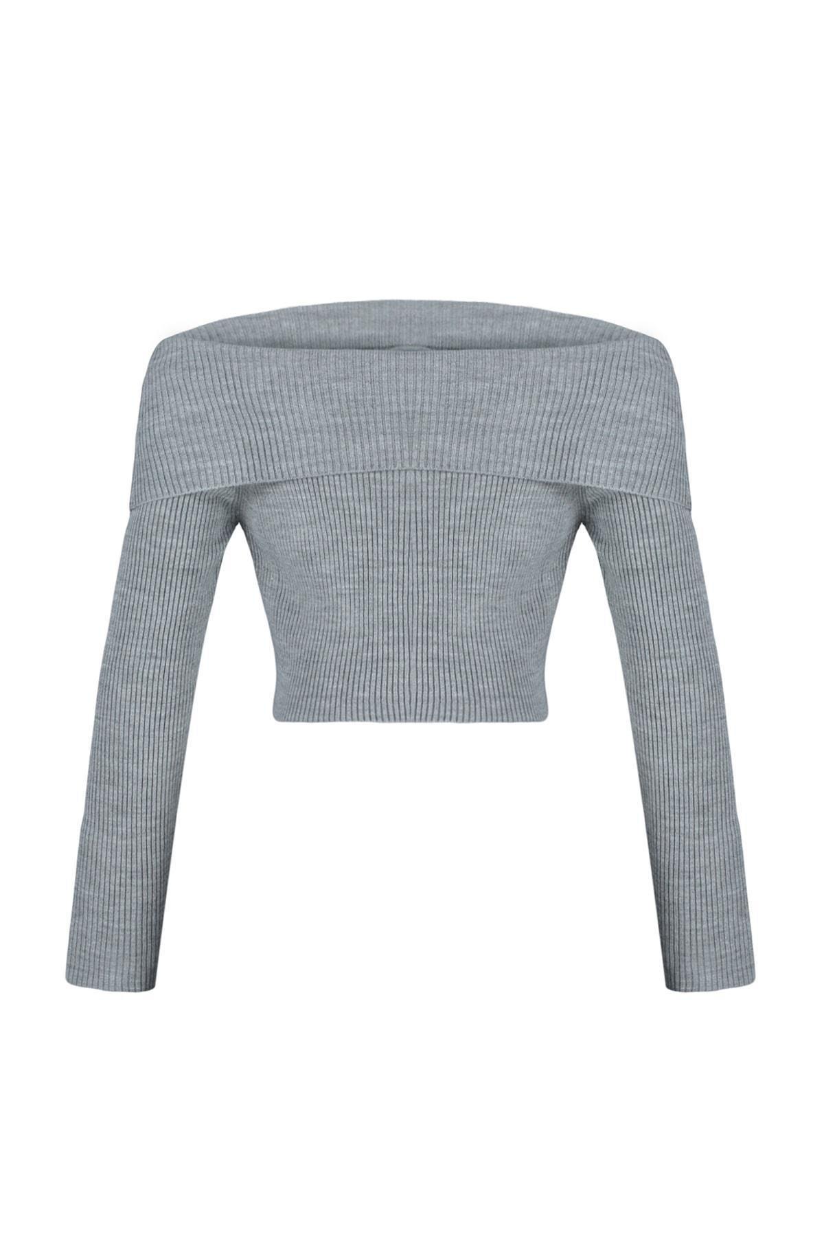 Grey Slim Sweater, Gray, large image number 12