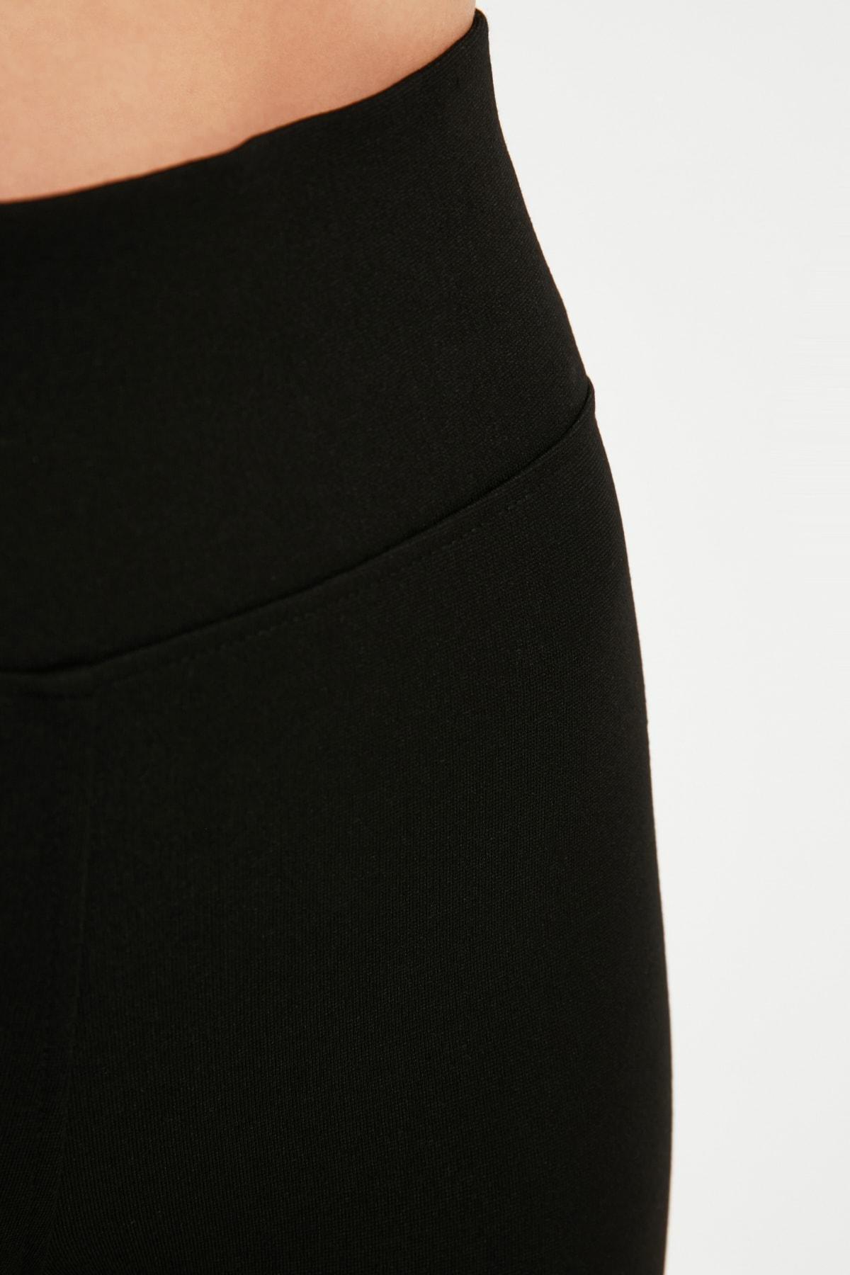 Black Mid Waist Leggings, , large image number 2