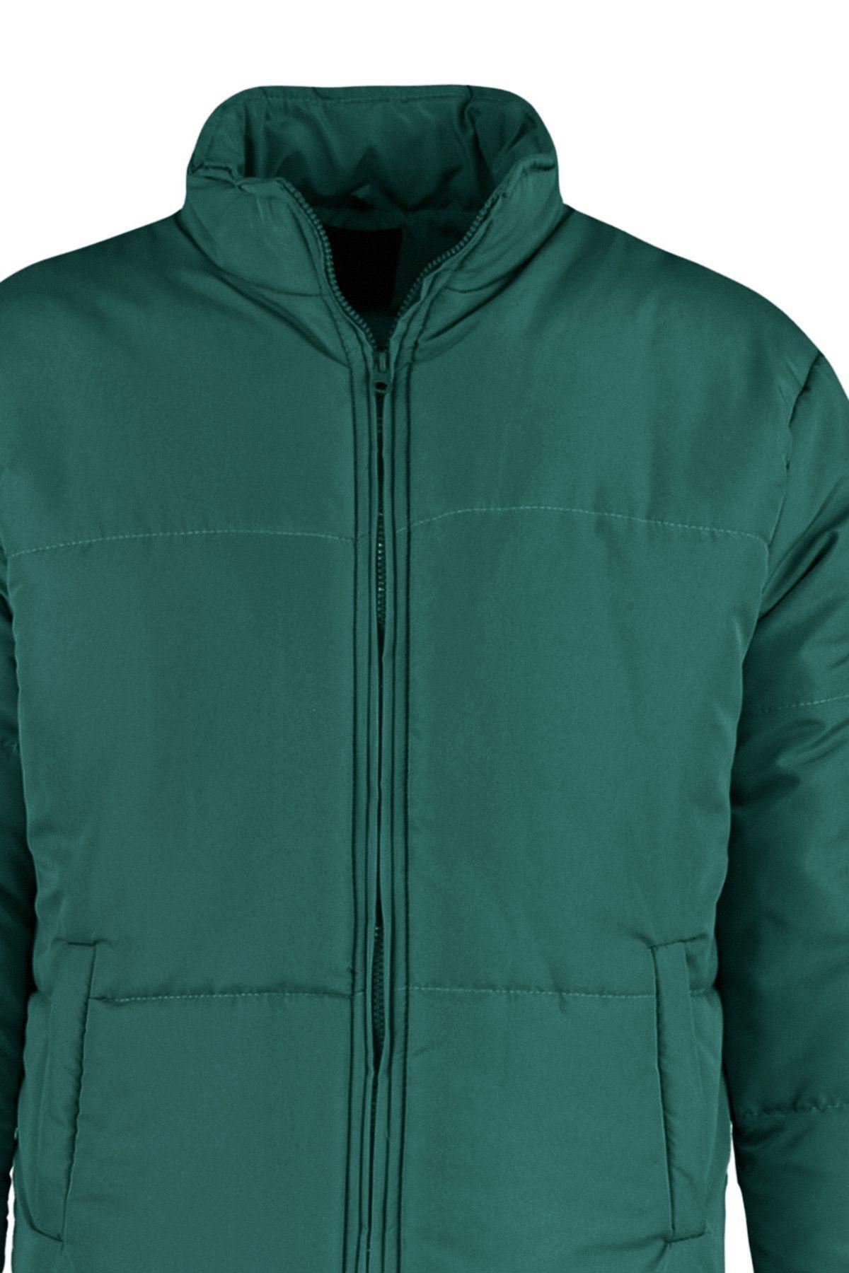Dark Green Regular Fit Pocket Wind and Water Resistant Puffer Jacket TMNAW22MO0091, single, , large image number 5