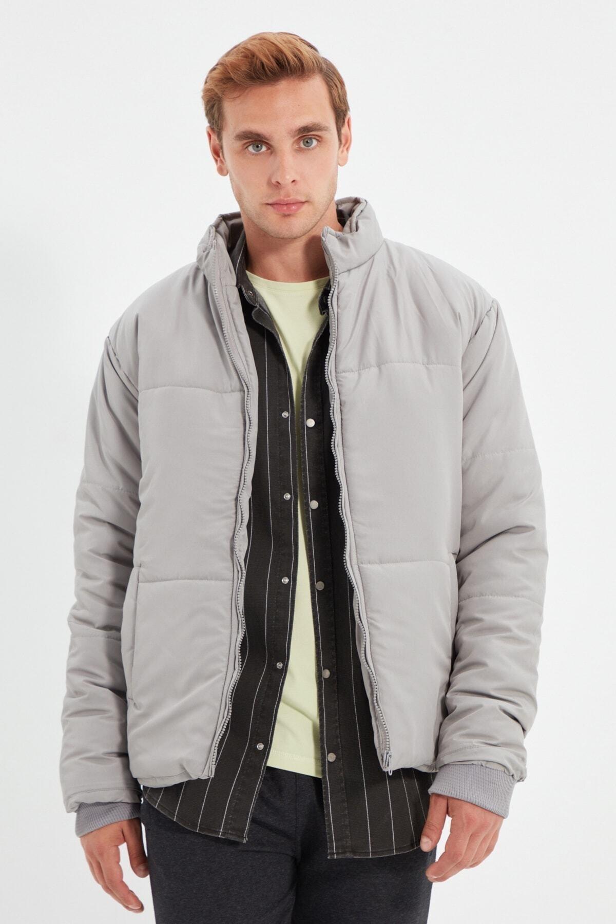 Grey Puffer Jacket, , large image number 0
