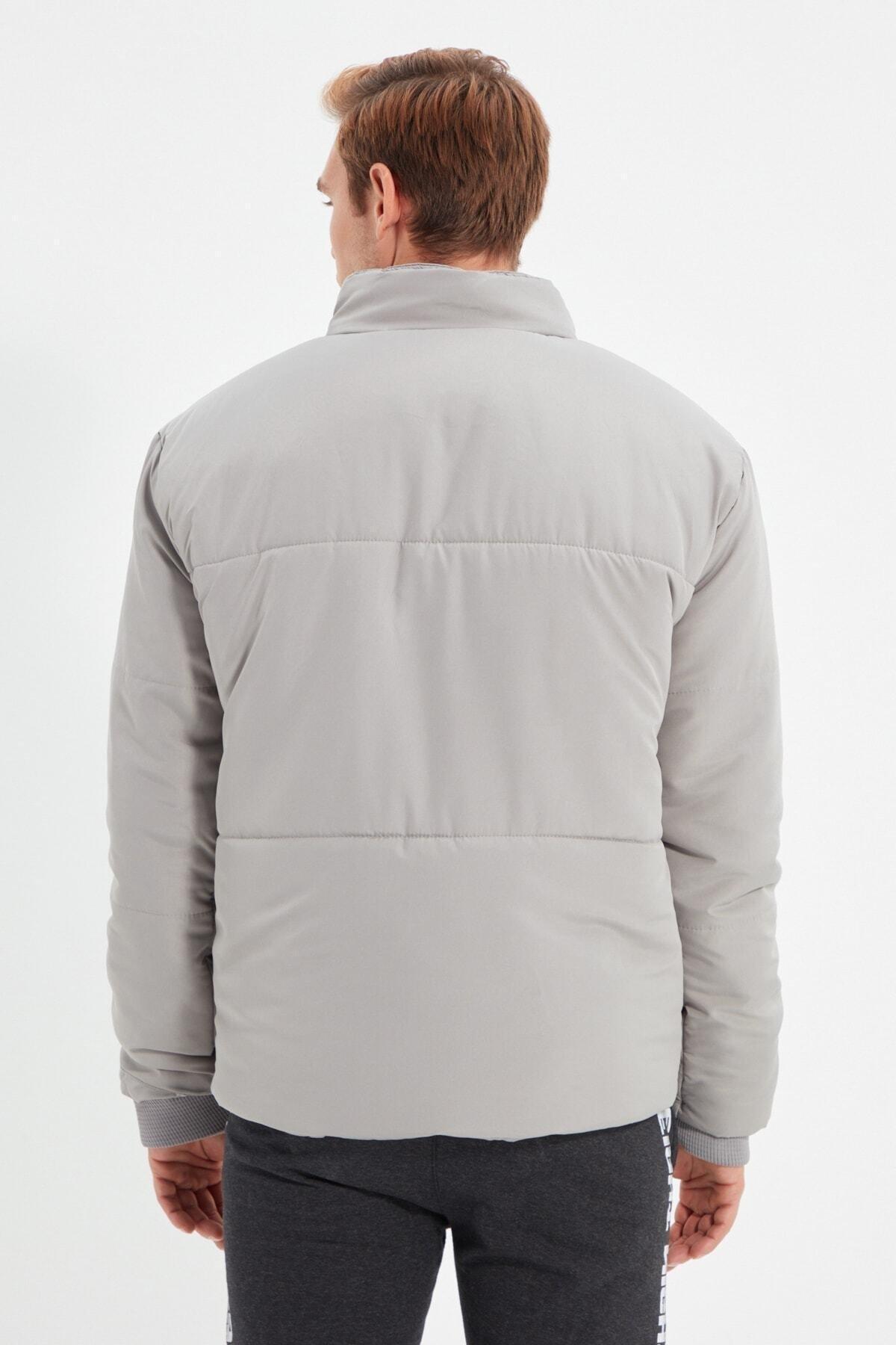 Grey Puffer Jacket, , large image number 4