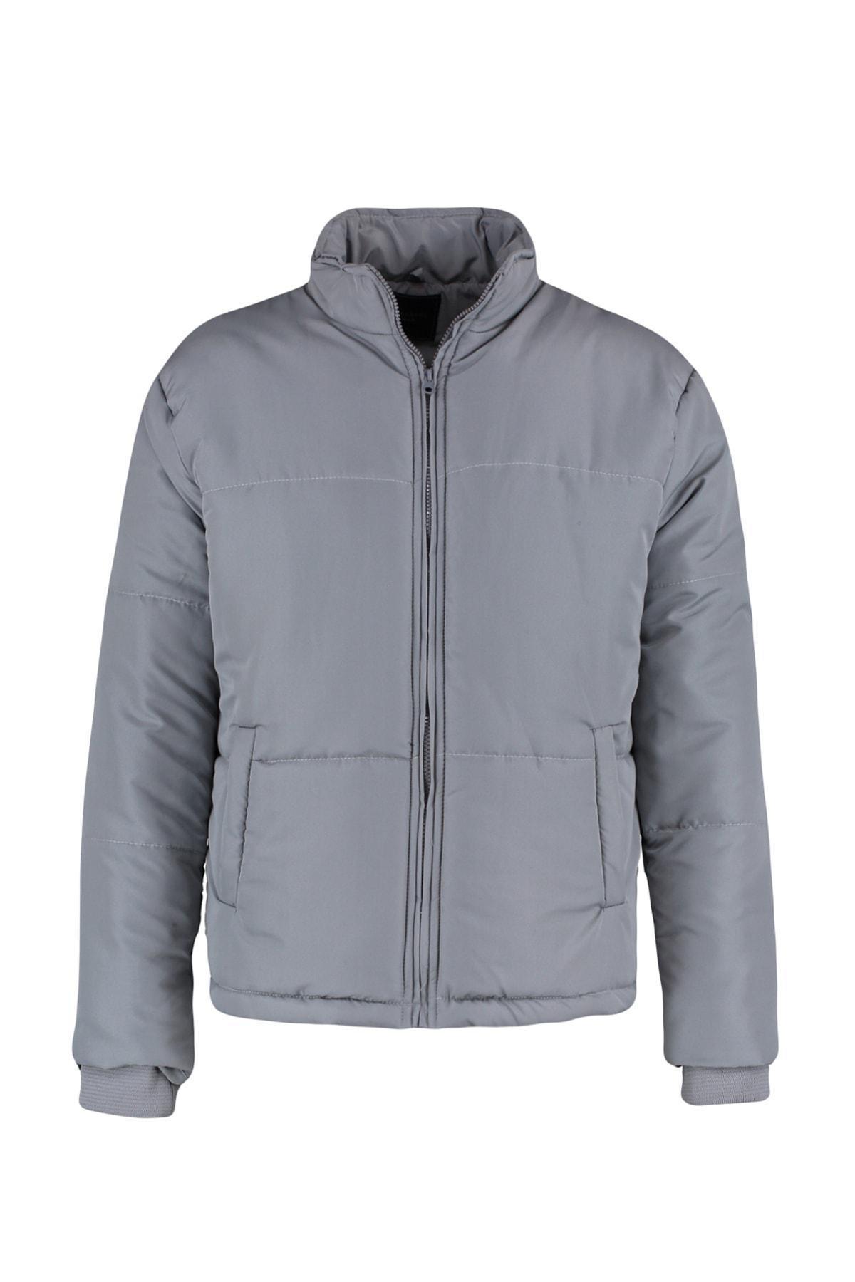 Grey Puffer Jacket, , large image number 5
