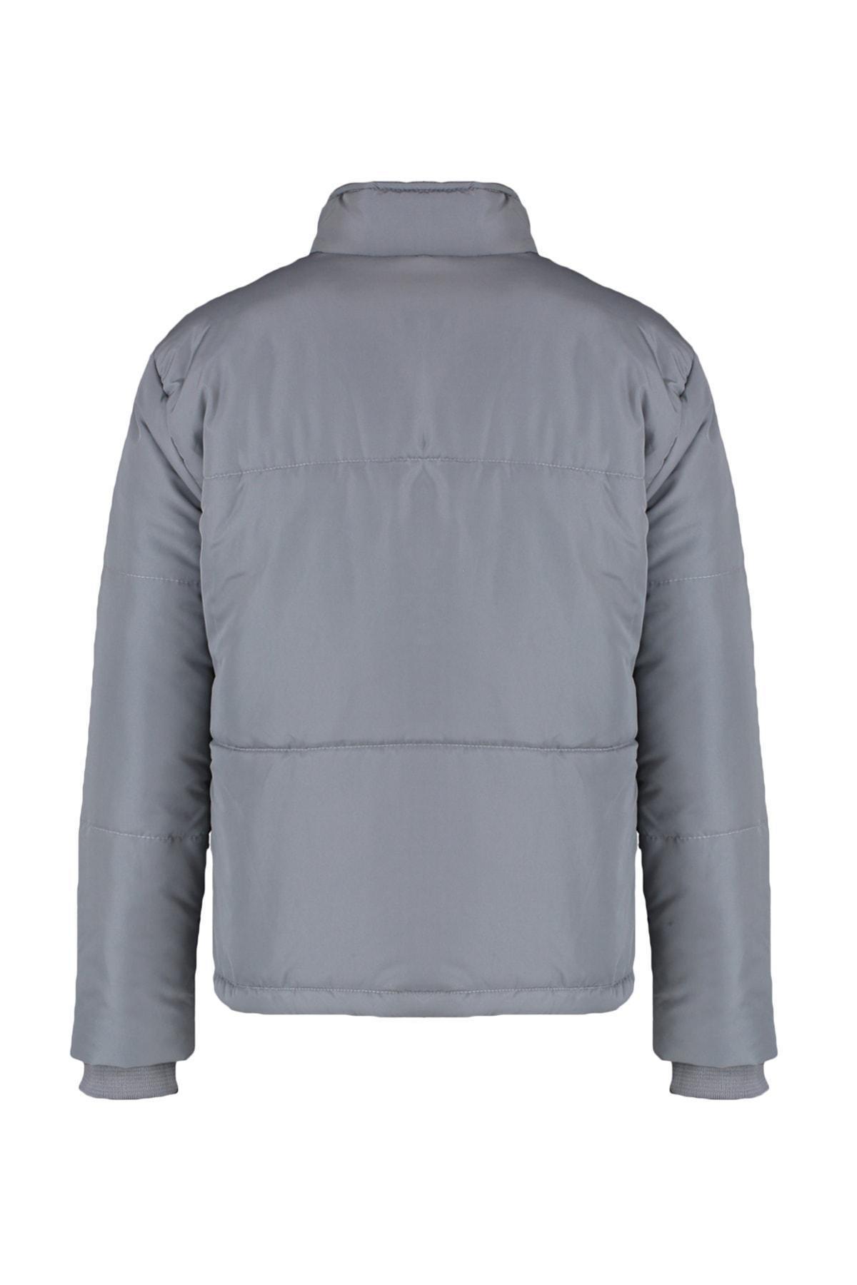 Grey Puffer Jacket, , large image number 7