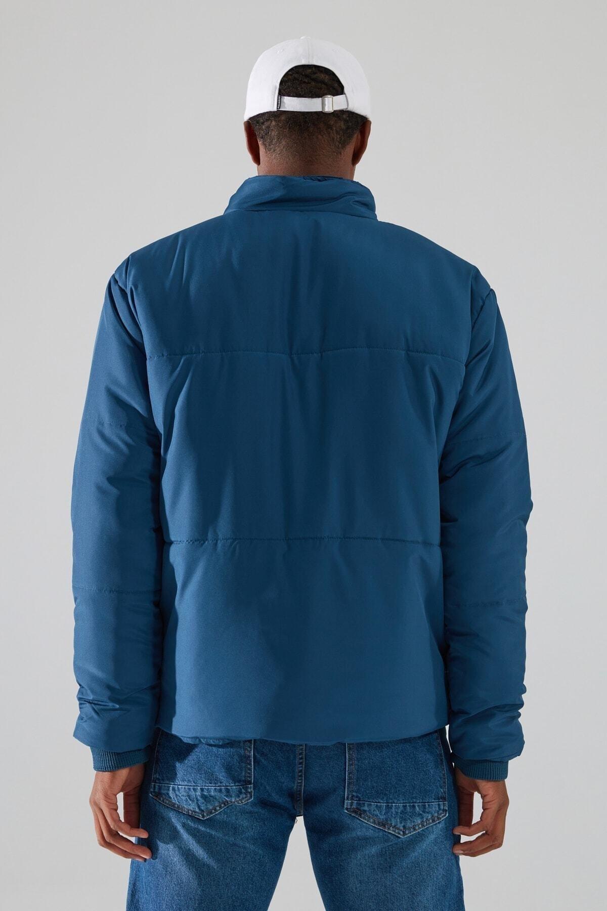Blue Puffer Jacket, Blue, large image number 4