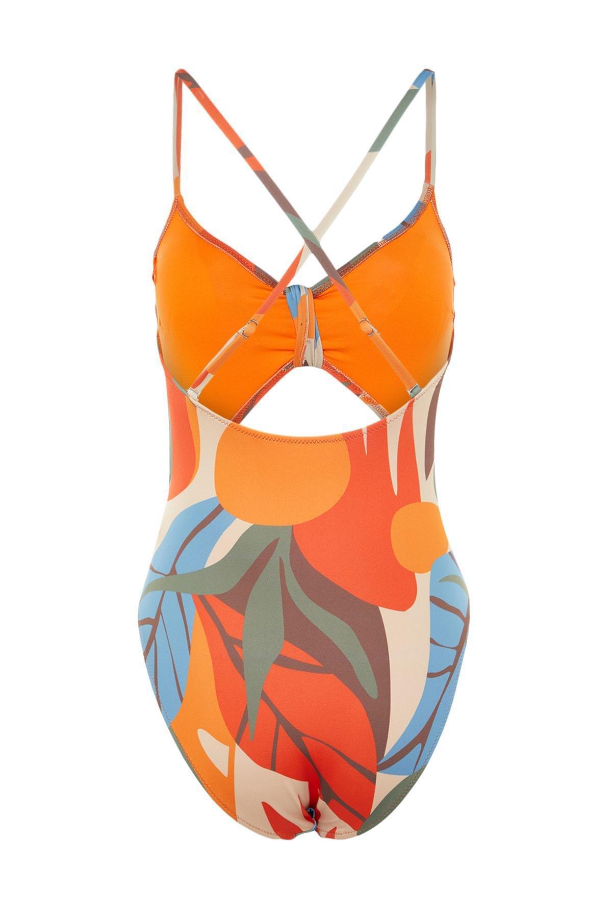 Multicolour Floral Swimsuit, , large image number 6