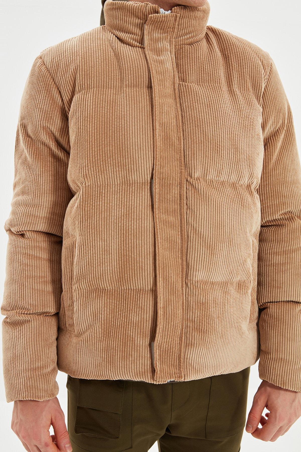 Brown Corduroy Down Jacket, , large image number 7