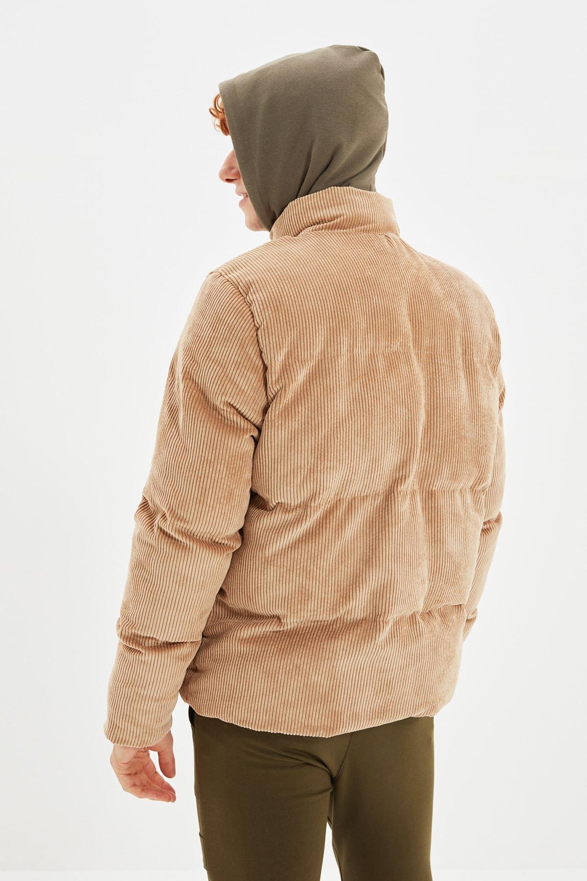Brown Corduroy Down Jacket, , large image number 8