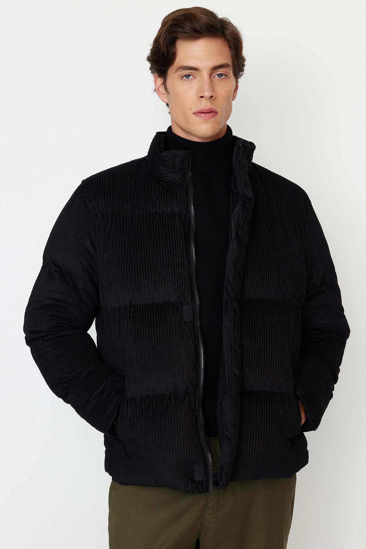 Black Puffer Jacket, Black, medium