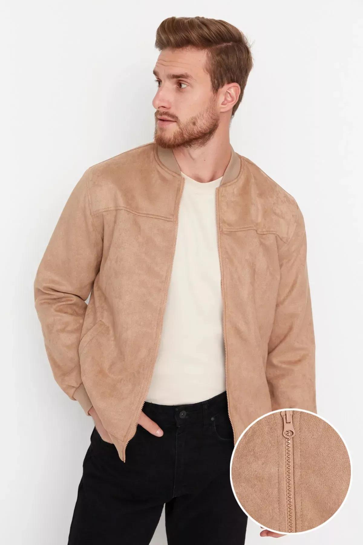 Brown Bomber Jackets, Brown, large image number 1