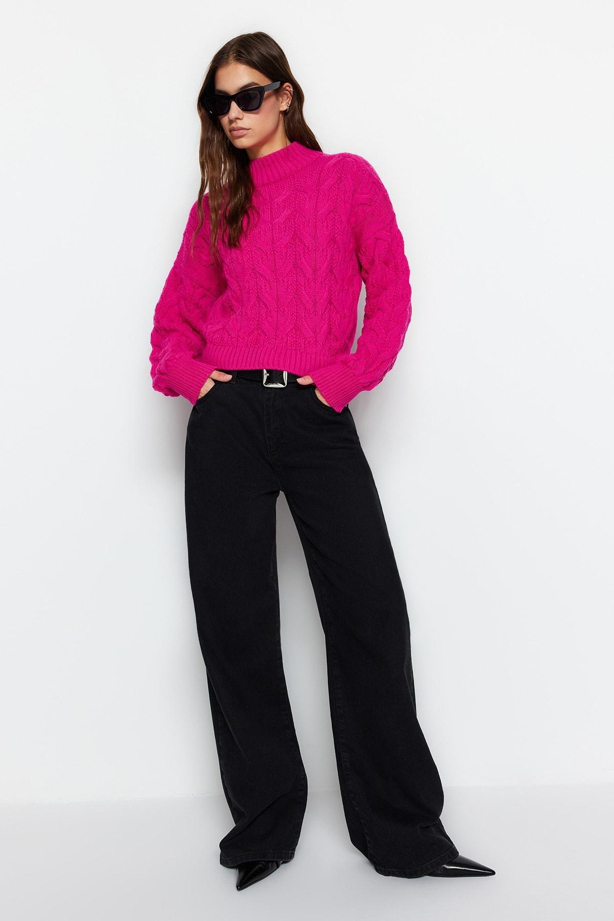 Pink Casual Sweater, Pink, large image number 1