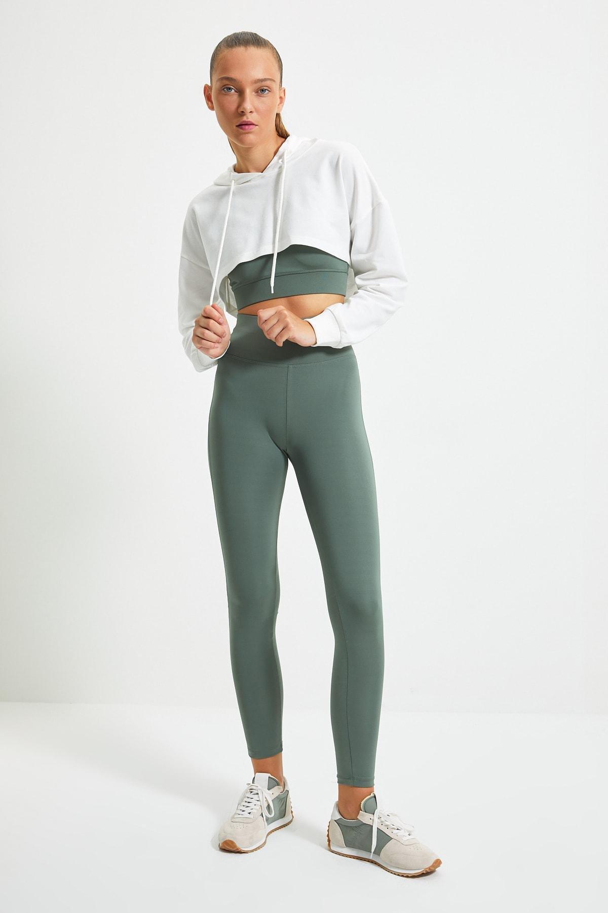 White Crop Hoodie Sports Sweatshirt, , large image number 3