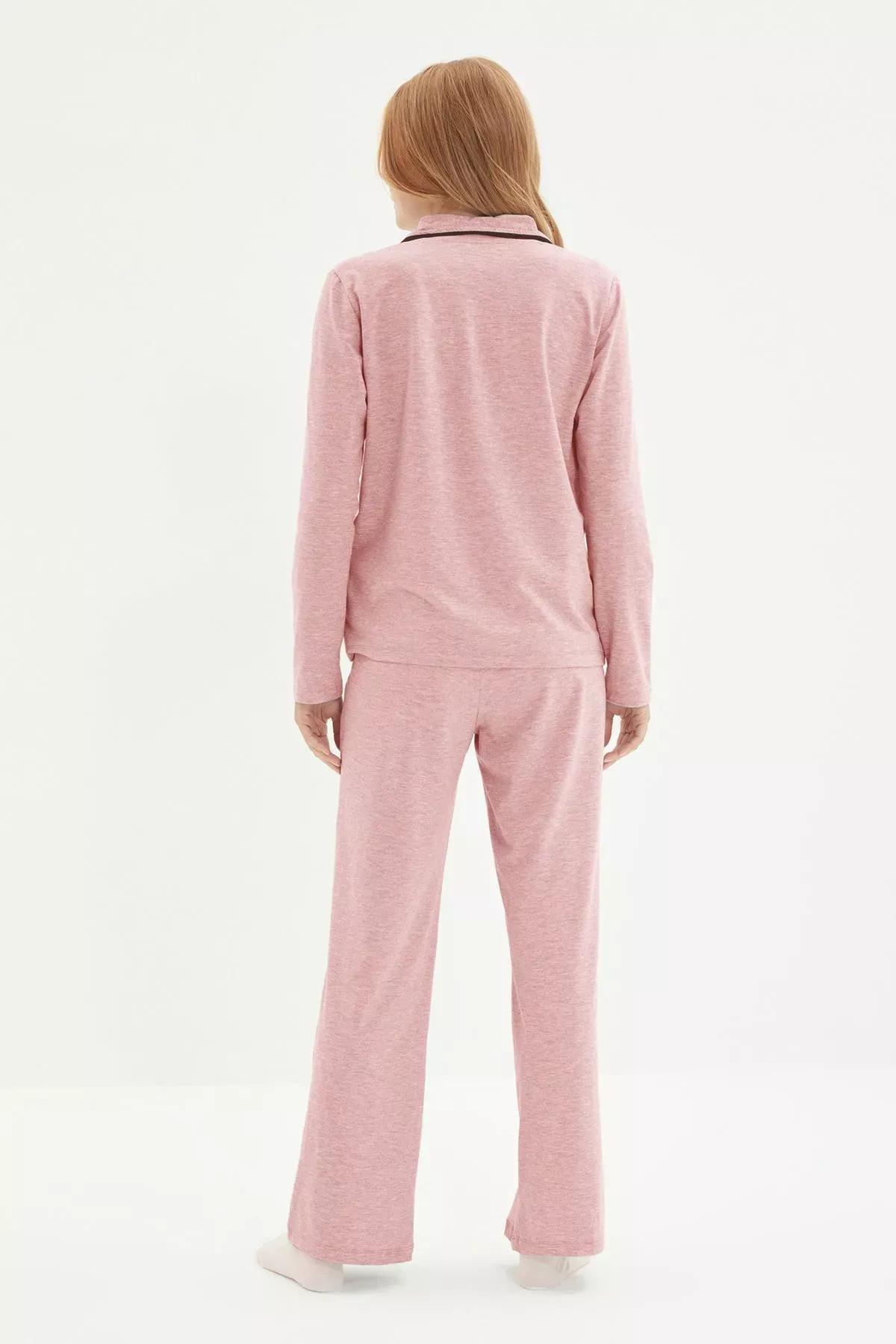 Pink Pocket Print Pajama Set, Pink, large image number 4