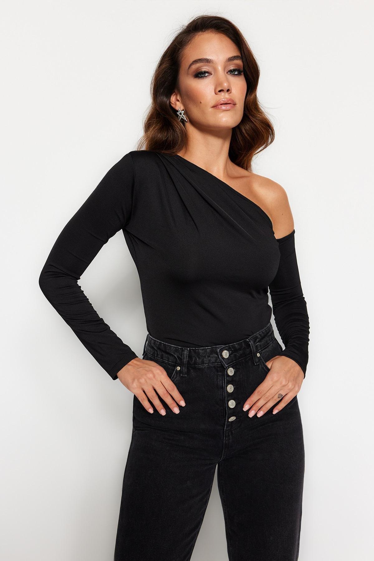 Black Bodysuit Trendyol, , large image number 2