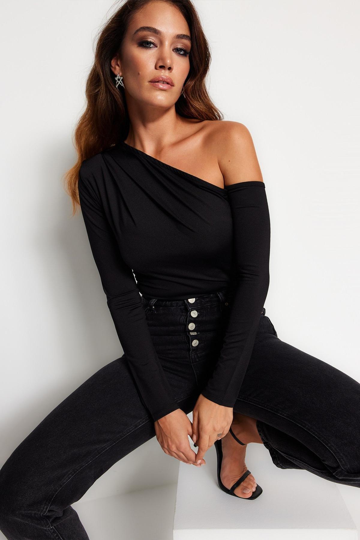 Black Bodysuit Trendyol, , large image number 3