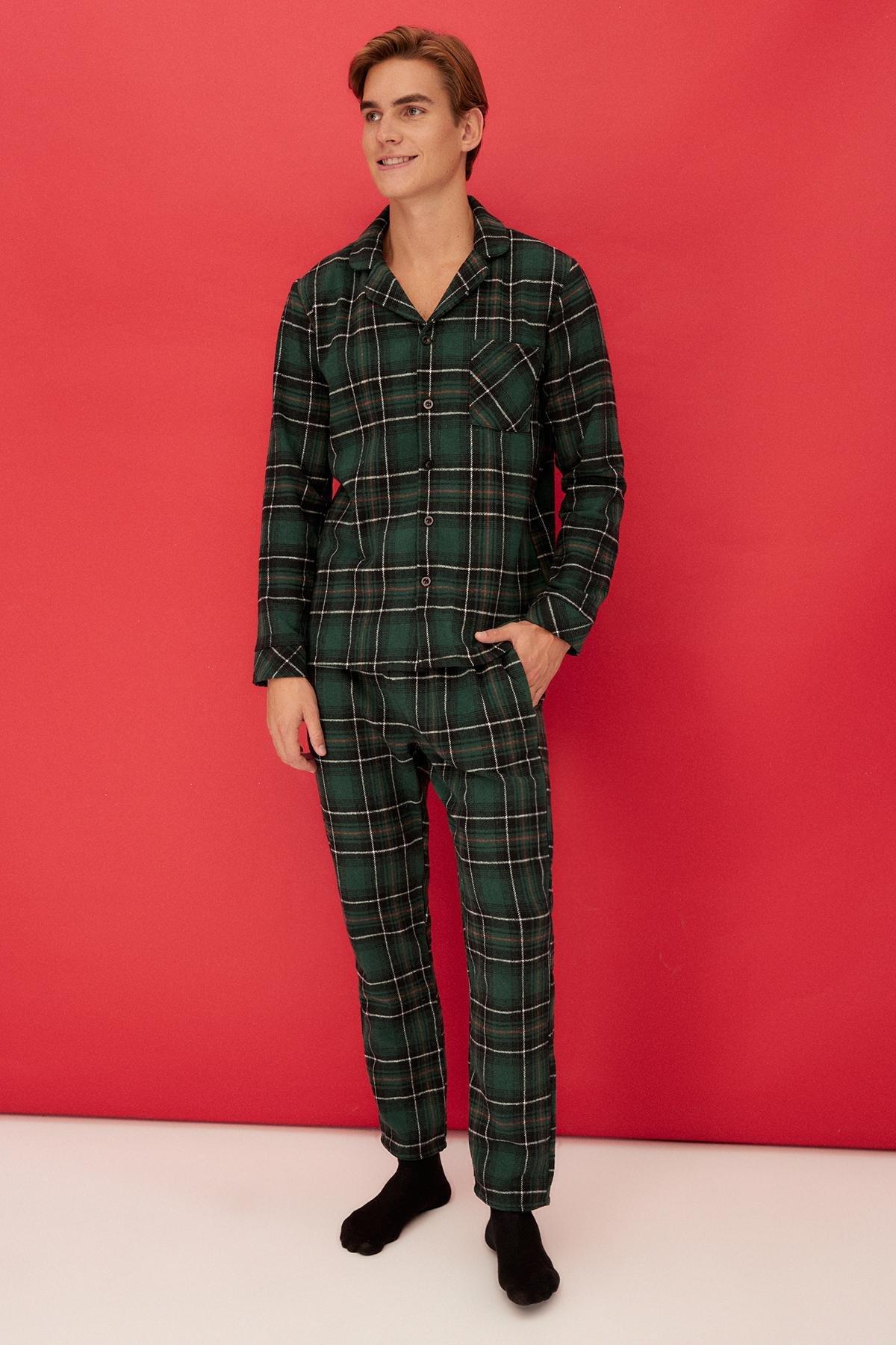Green Mid Waist Pajama Set, , large image number 1