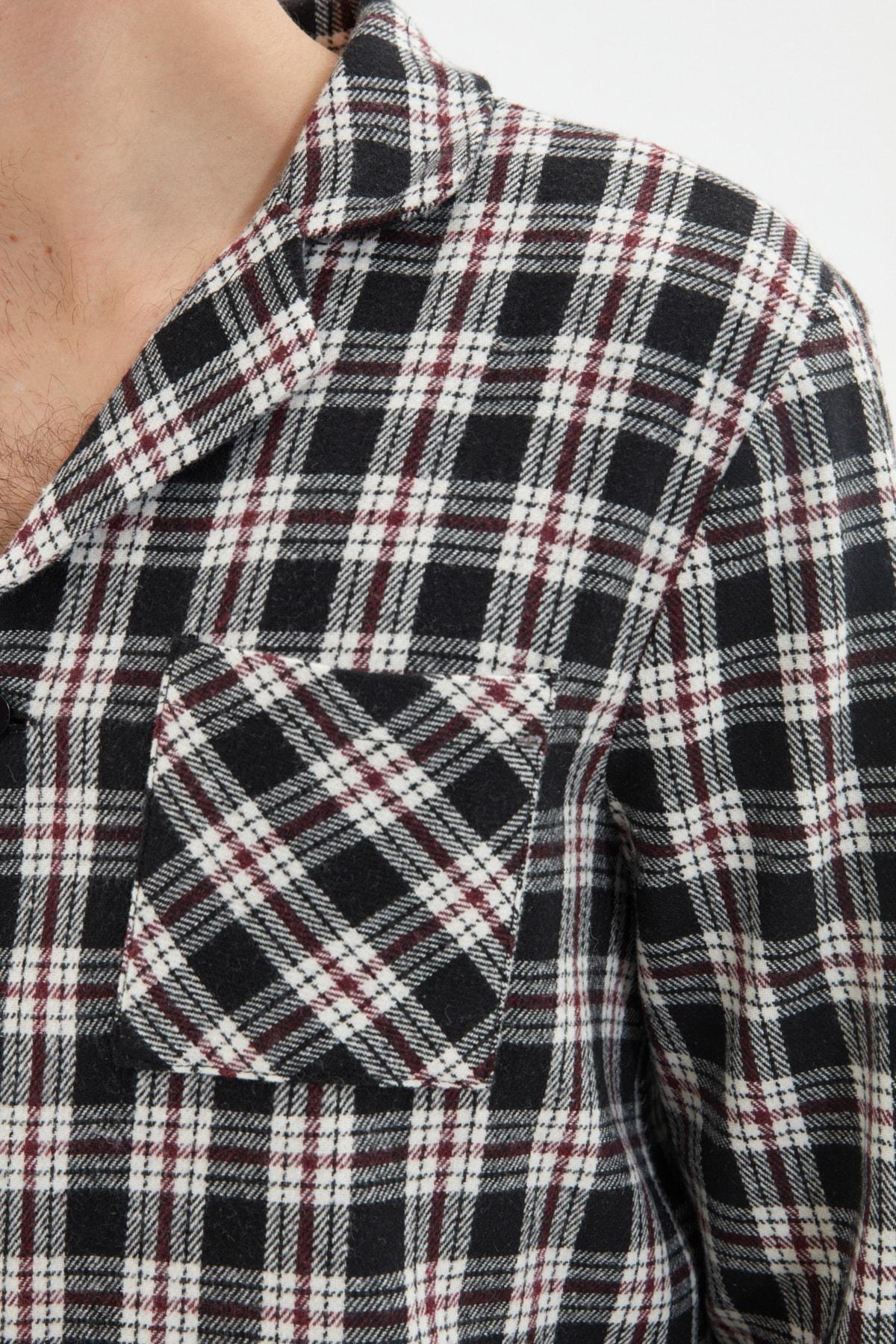 Black Plaid Pajama Set, , large image number 3