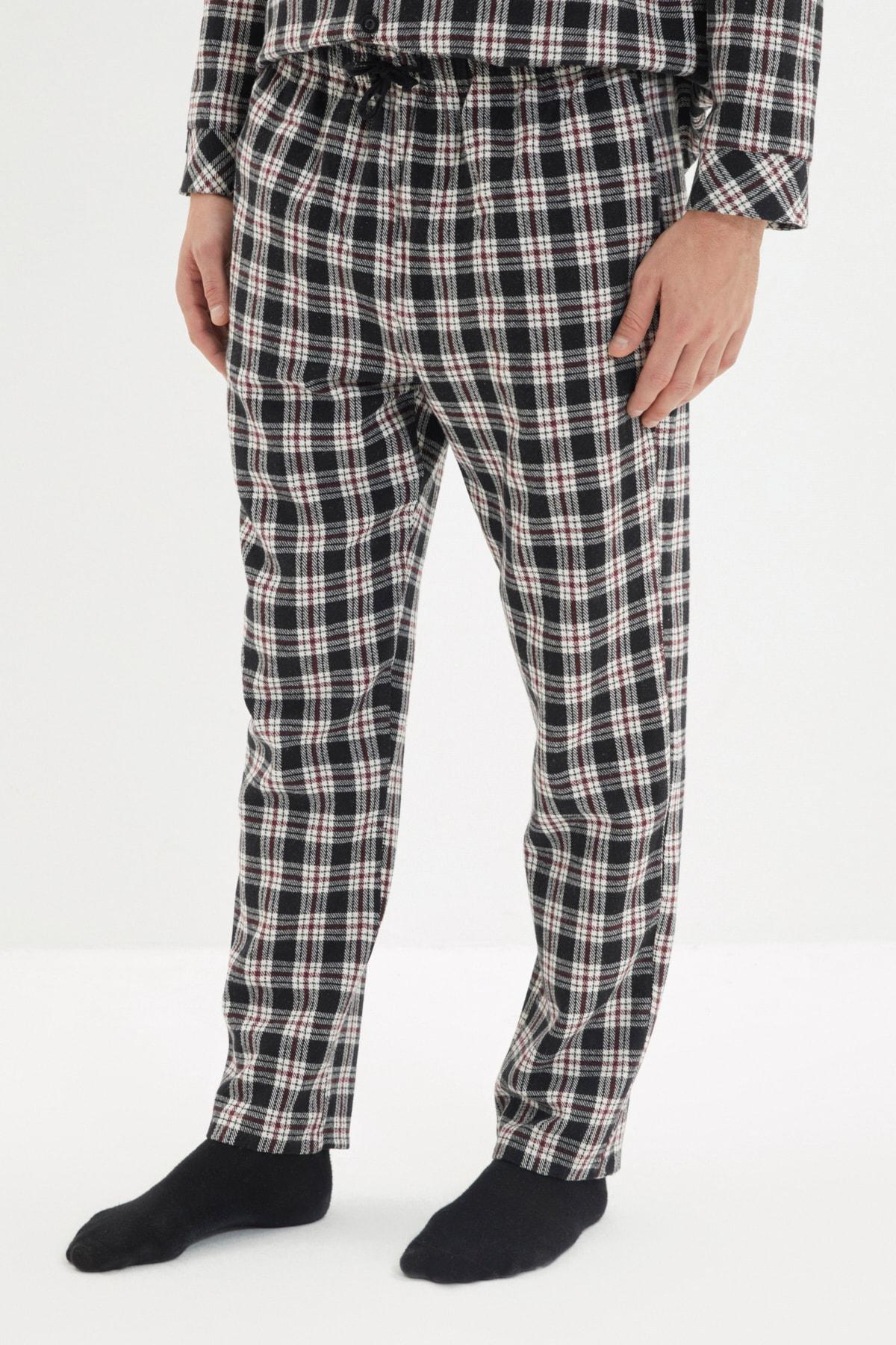 Black Plaid Pajama Set, , large image number 4