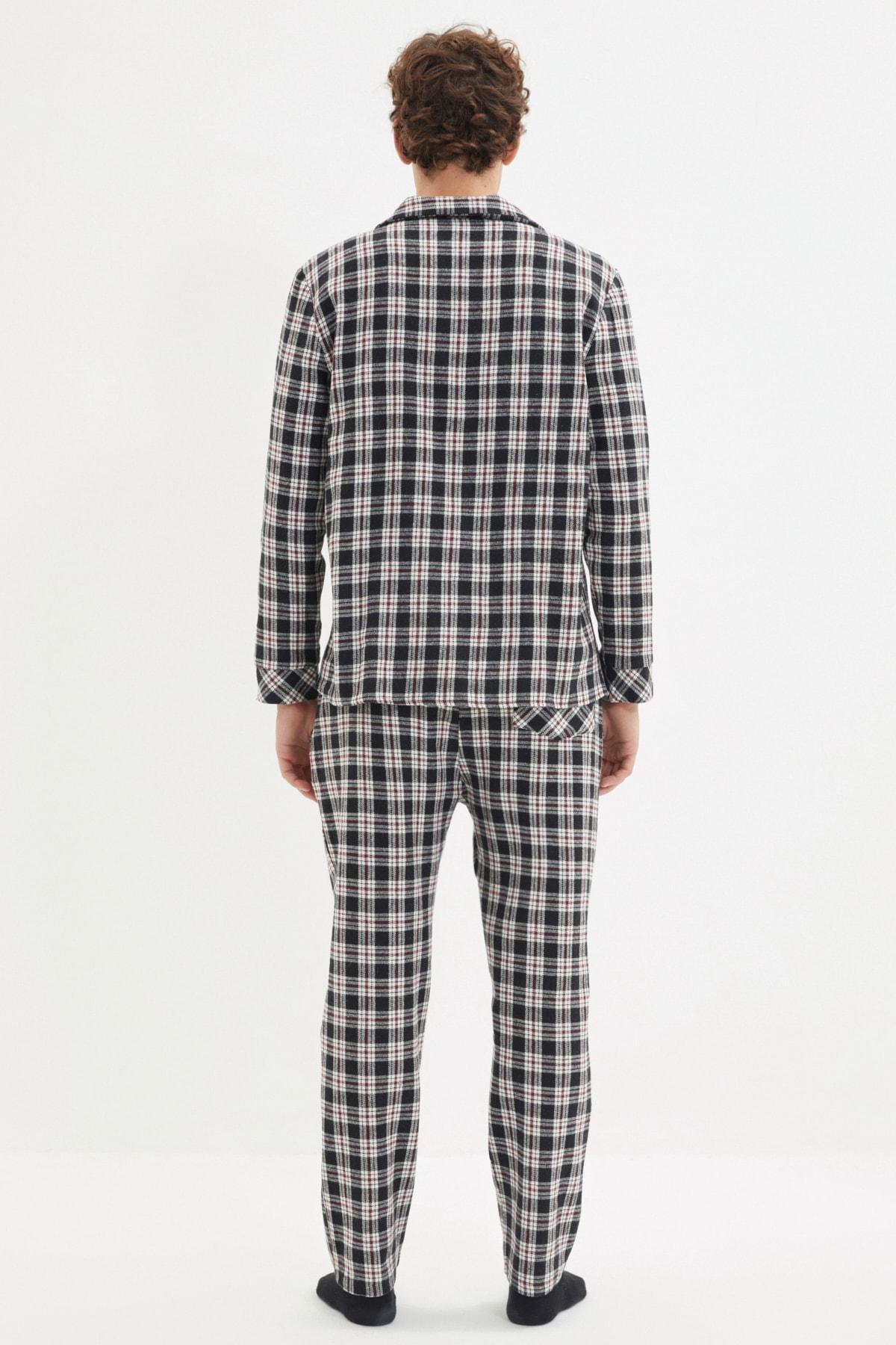 Black Plaid Pajama Set, , large image number 5