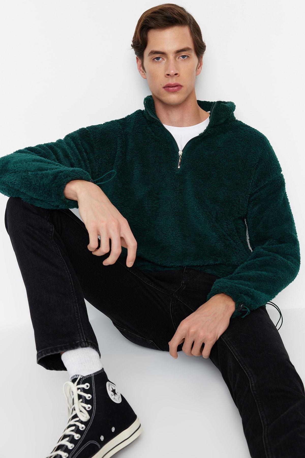 Green Regular Sweatshirt, , large image number 0