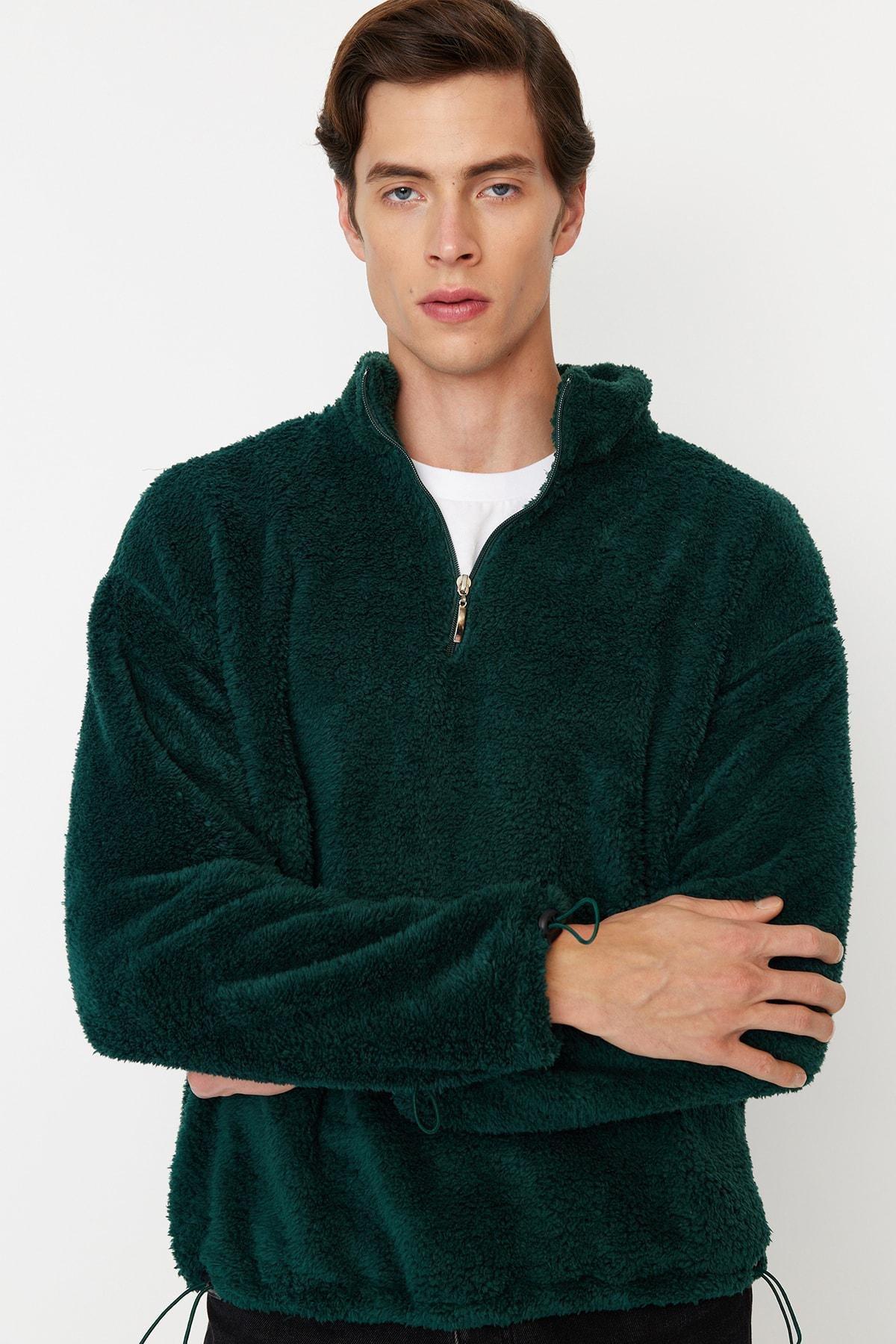 Green Regular Sweatshirt, , large image number 4