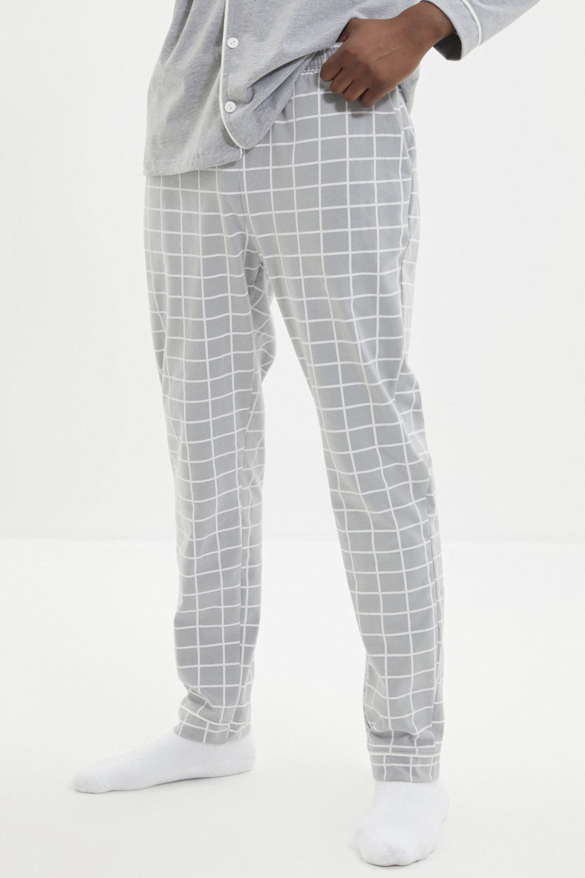 Gray Plaid Pajama Set, , large image number 2