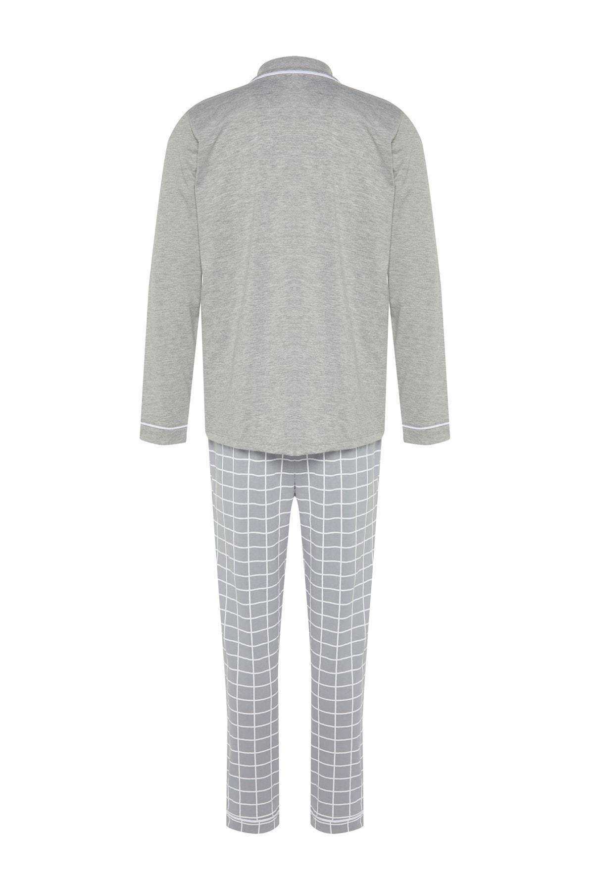 Gray Plaid Pajama Set, , large image number 7