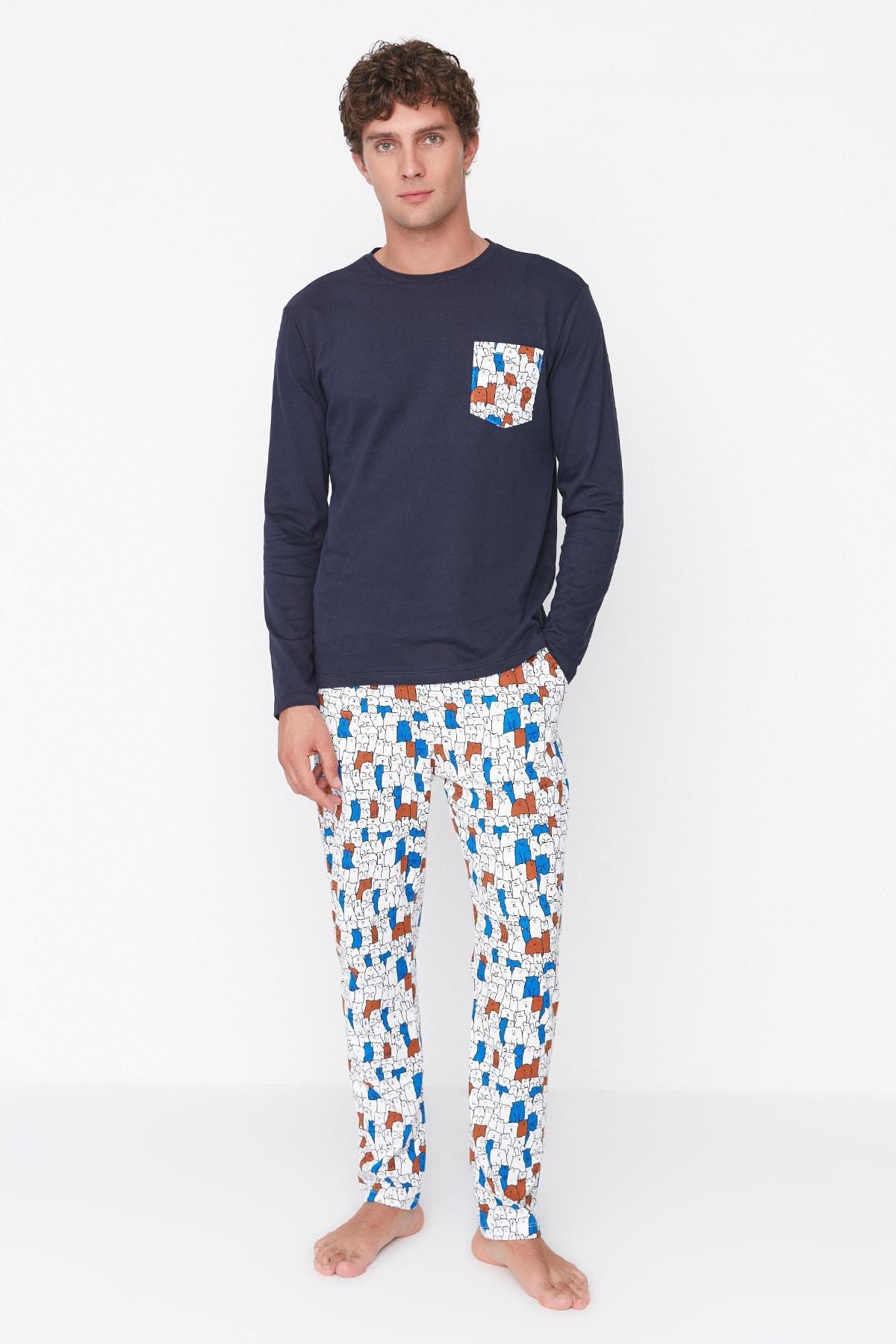 طقم بيجاما سادة، ألوان متعددة, Multicolor, large image number 0