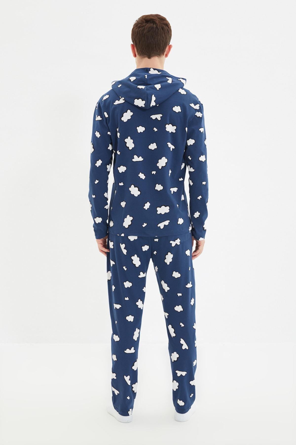Navy Graphic Pajama Set, , large image number 3