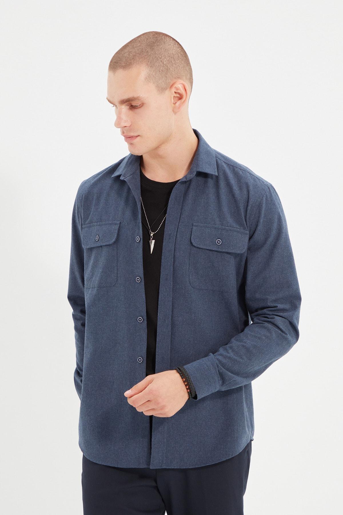 Navy Regular Shirt, , large image number 0