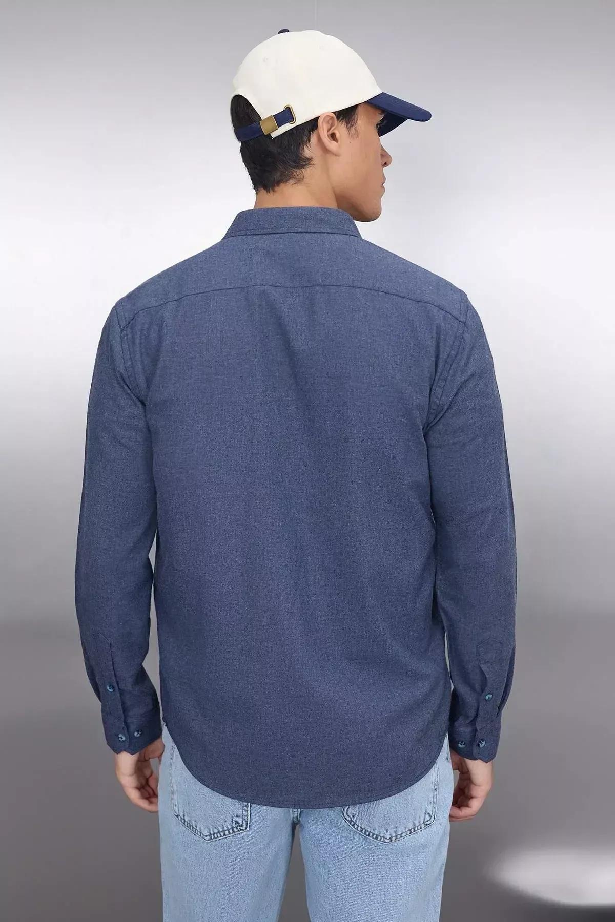 Navy Regular Shirt, , large image number 6