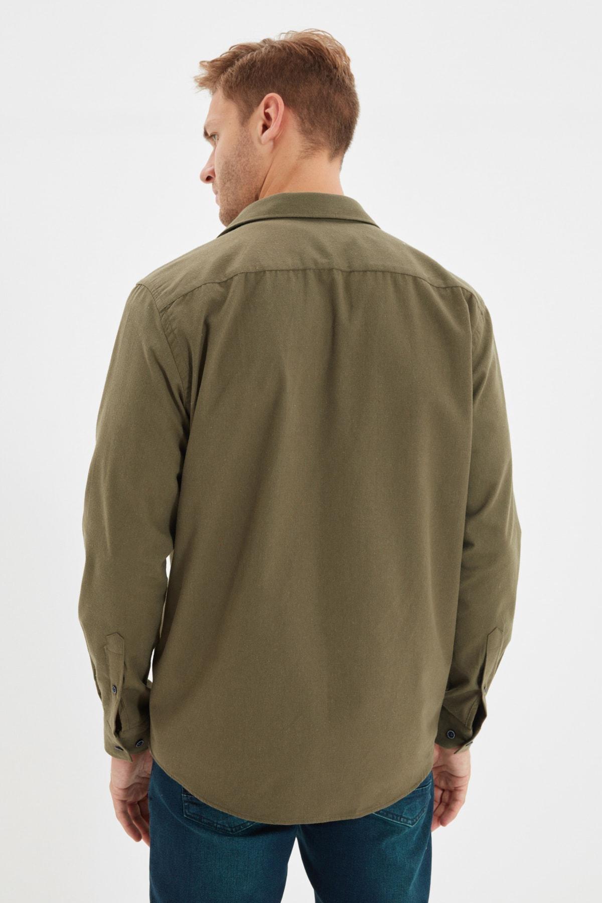 Khaki Collared Shirt, , large image number 4