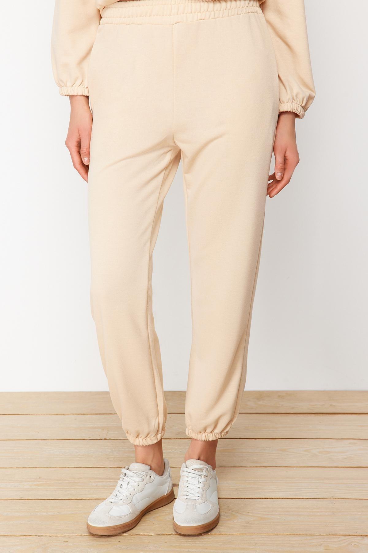 Beige Relaxed Sweatsuit Set, Beige, large image number 4