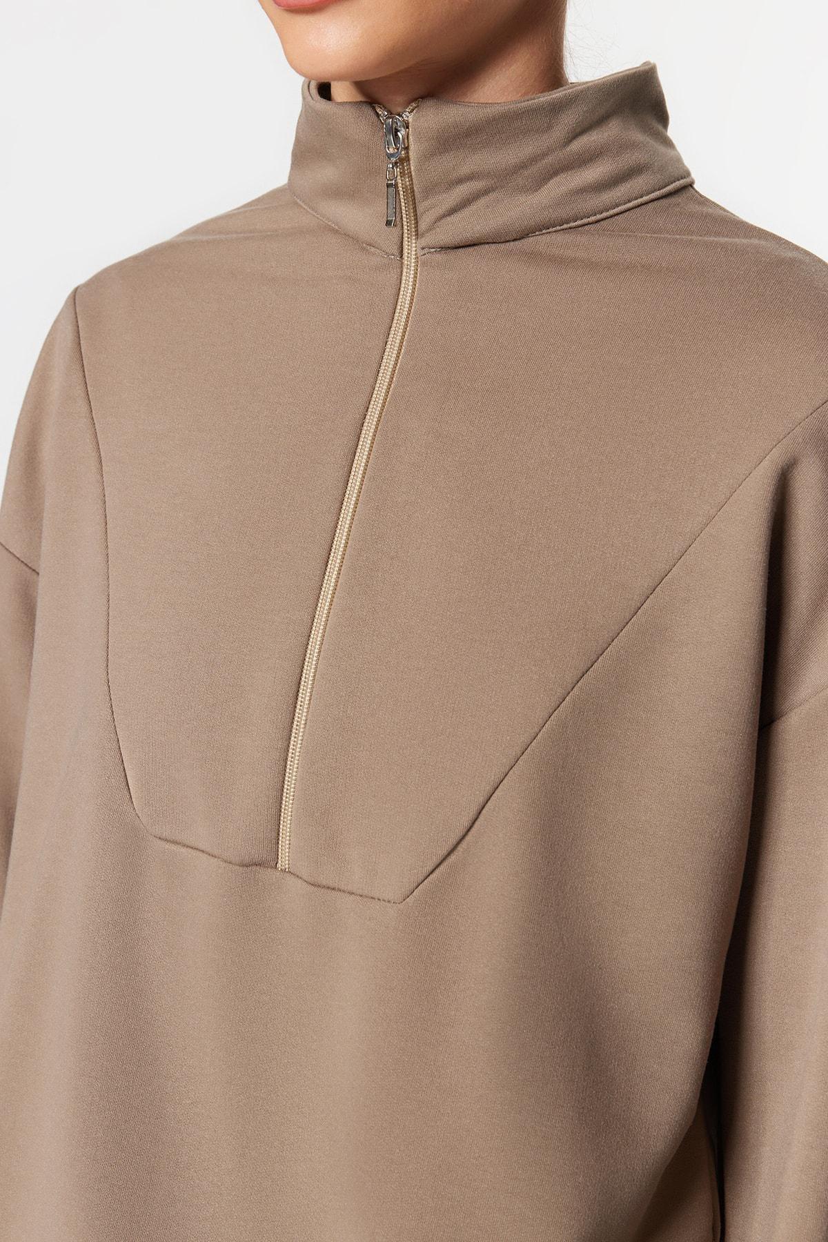 Brown Relaxed Sweatsuit Set, , large image number 2