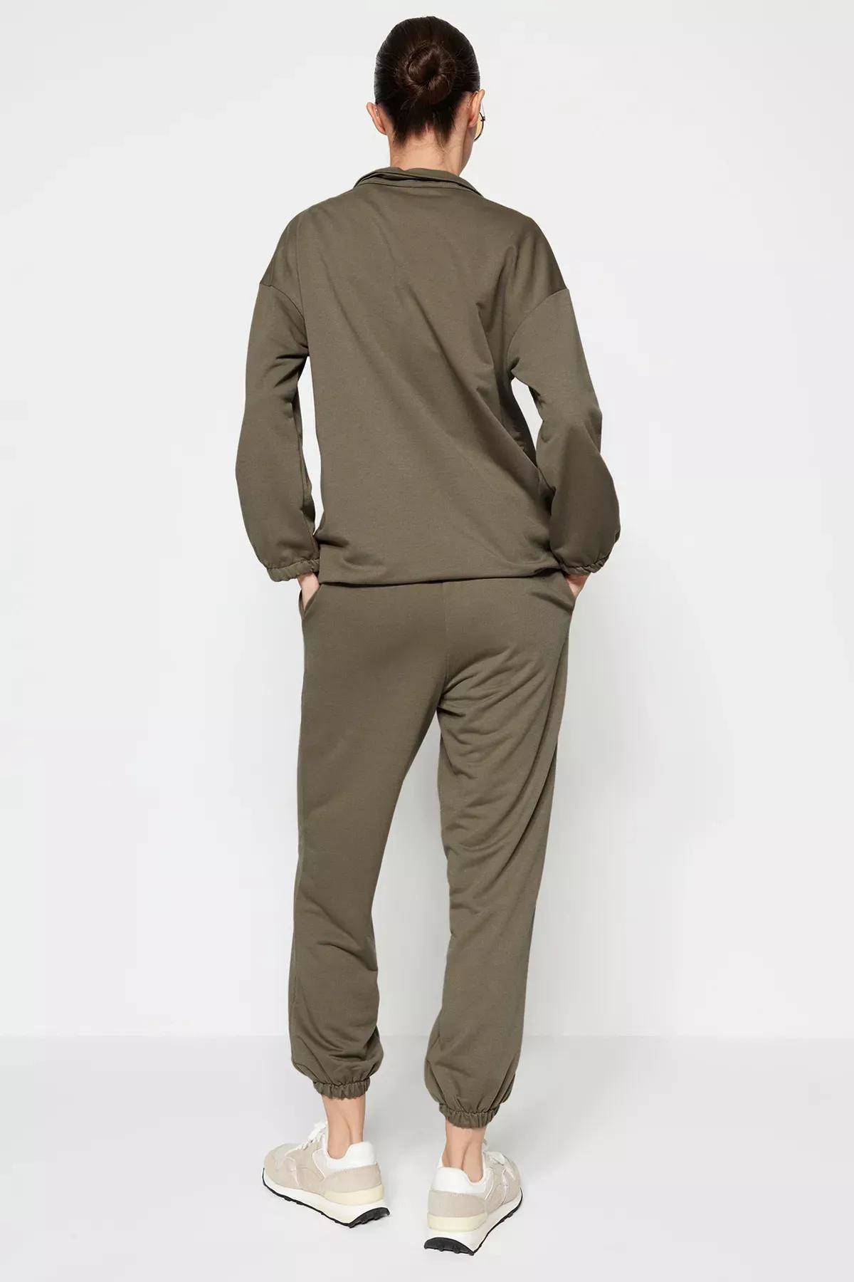 Brown Relaxed Sweatsuit Set, Brown, large image number 3