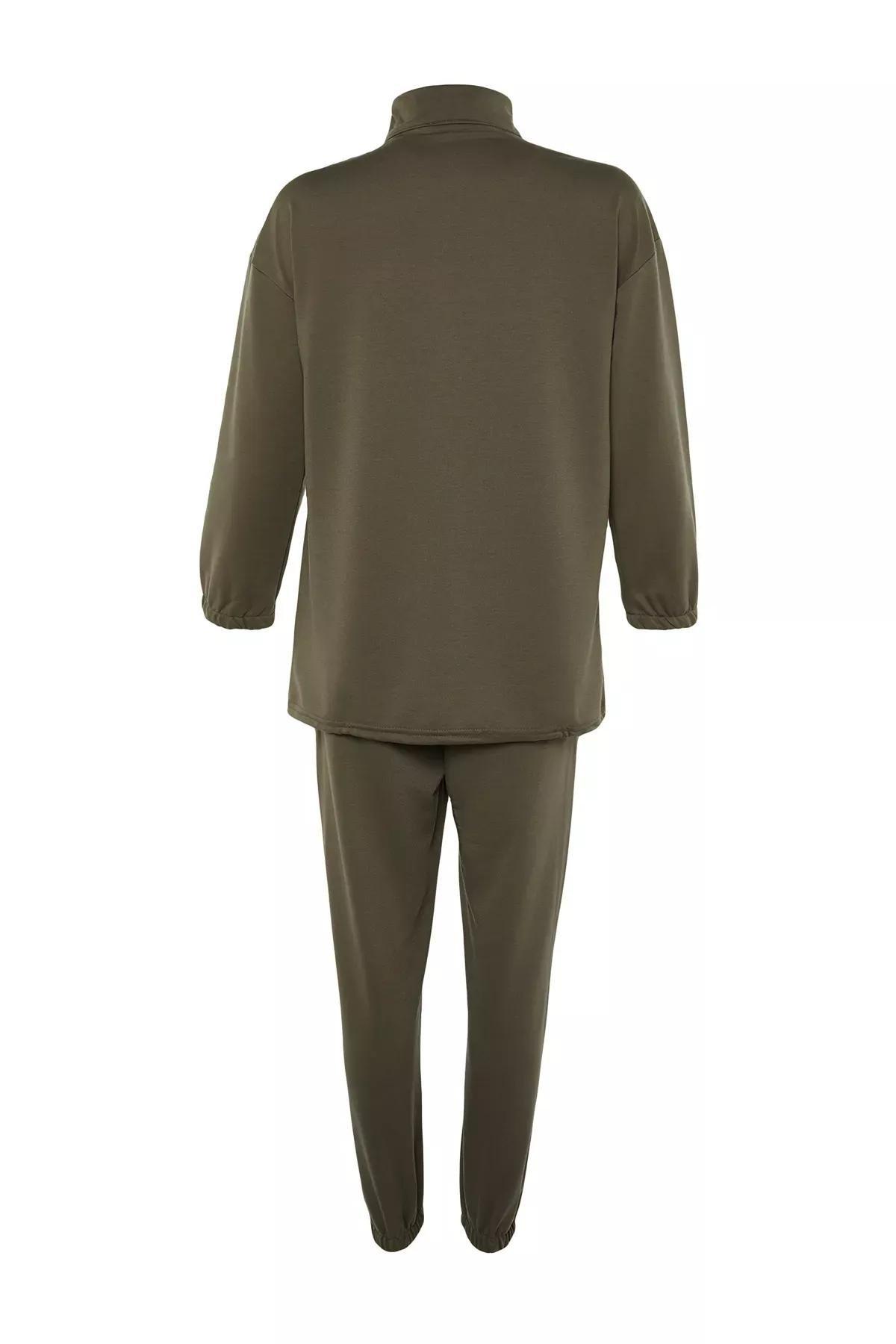 Brown Relaxed Sweatsuit Set, Brown, large image number 5