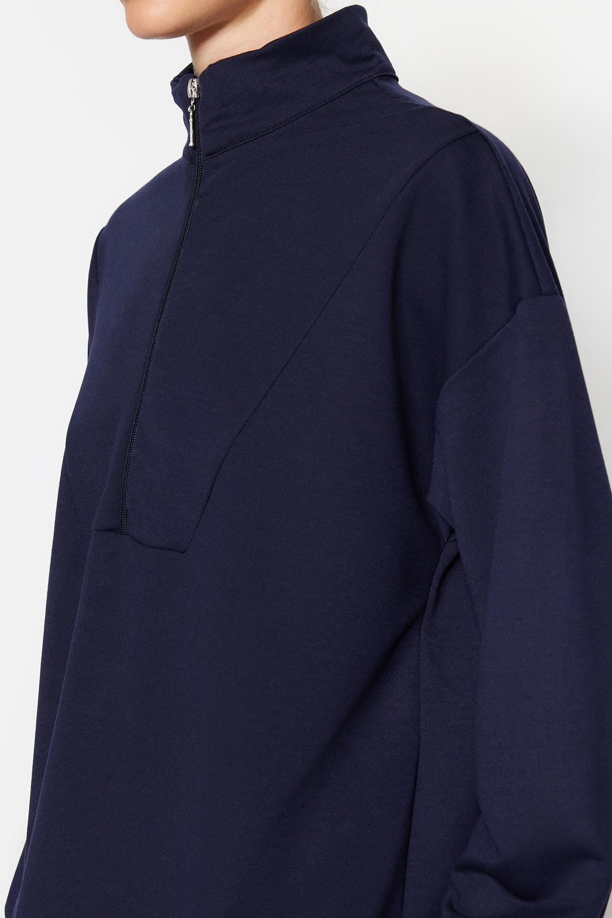 Navy Relaxed Sweatsuit Set, , large image number 2