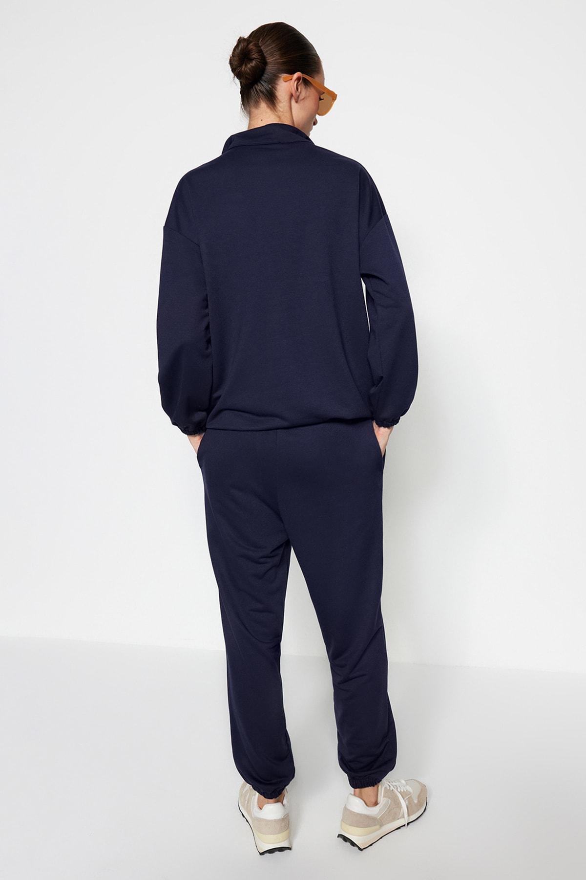 Navy Relaxed Sweatsuit Set, , large image number 4