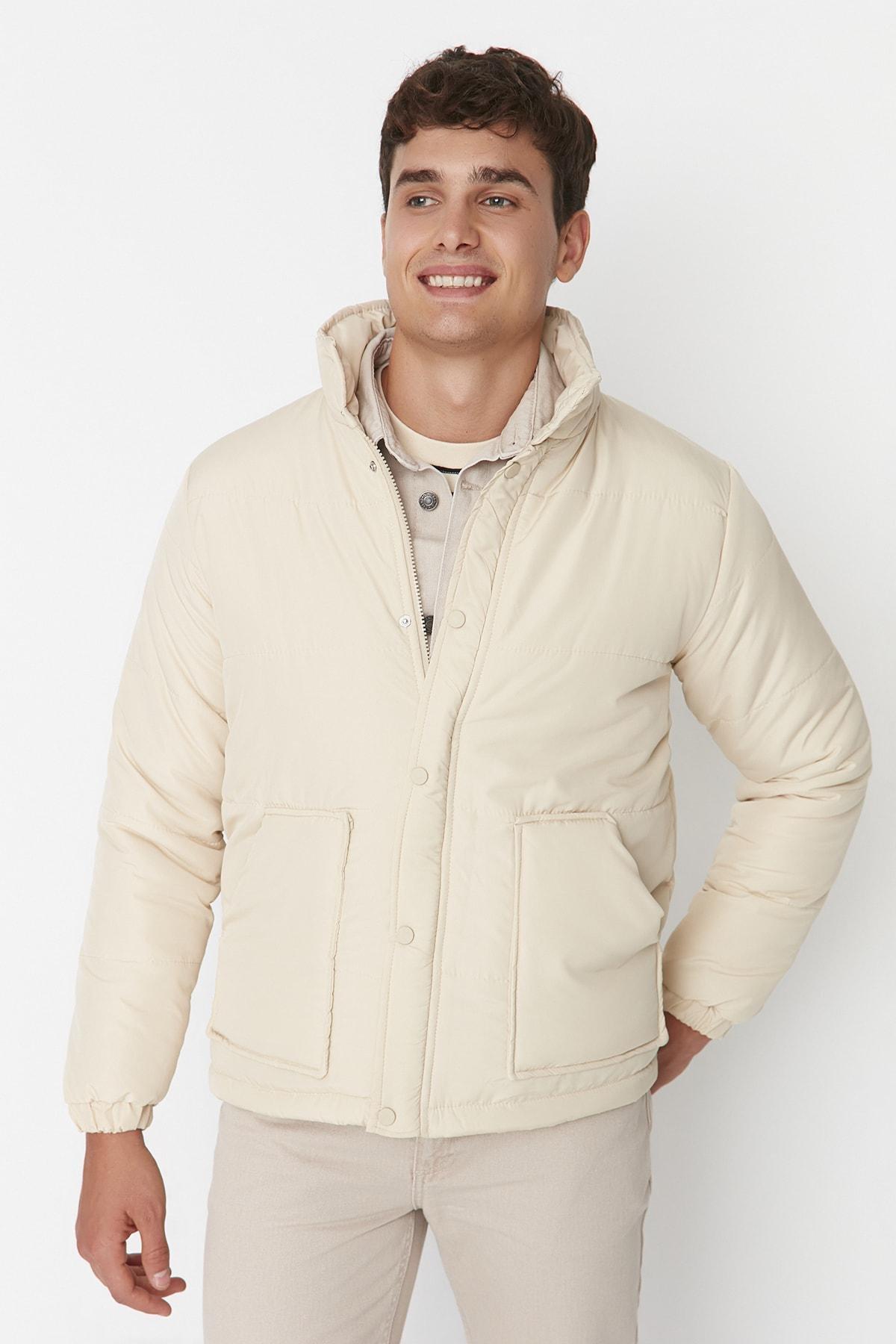 Grey Puffer Jacket, Gray, medium