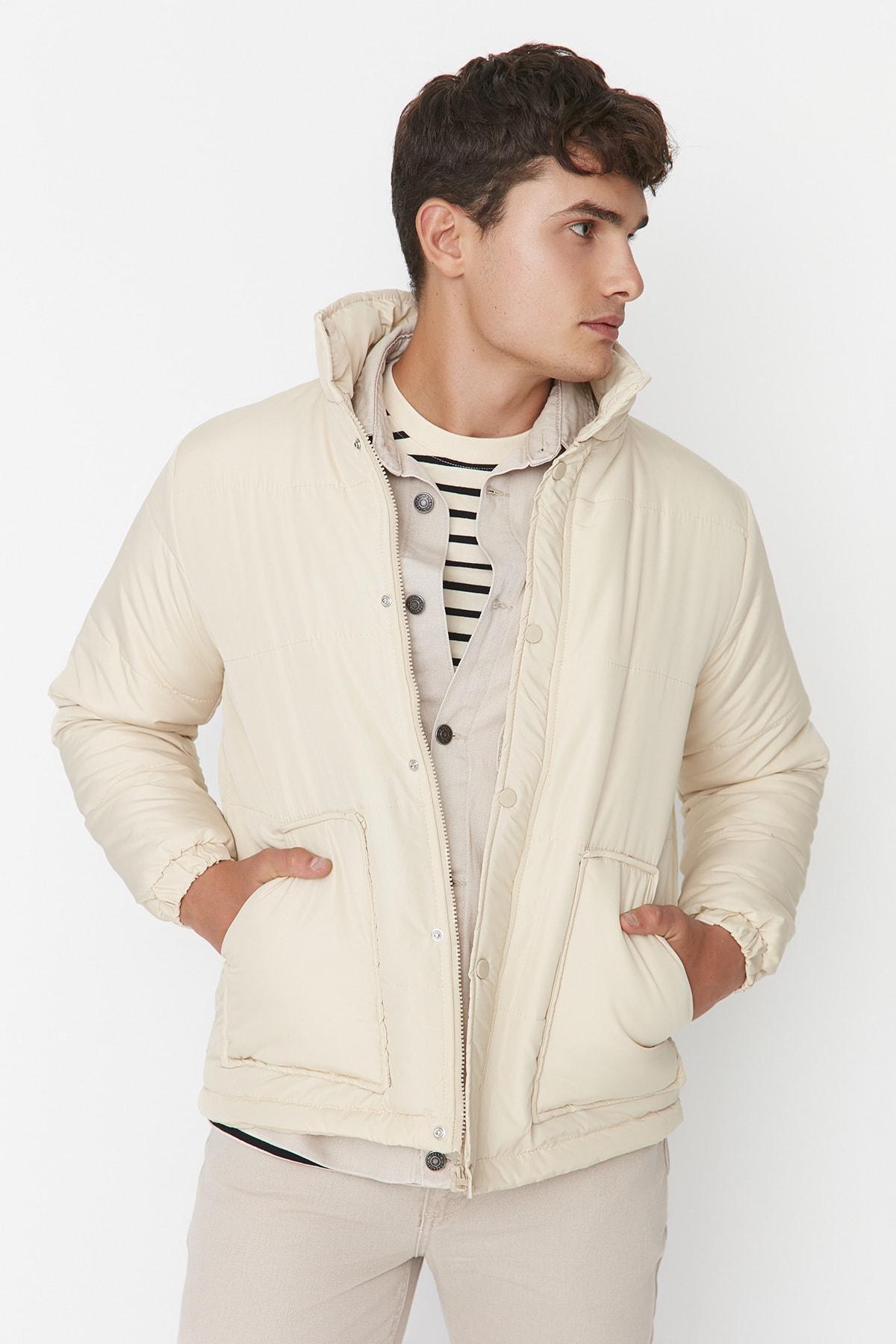 Grey Puffer Jacket, Gray, medium