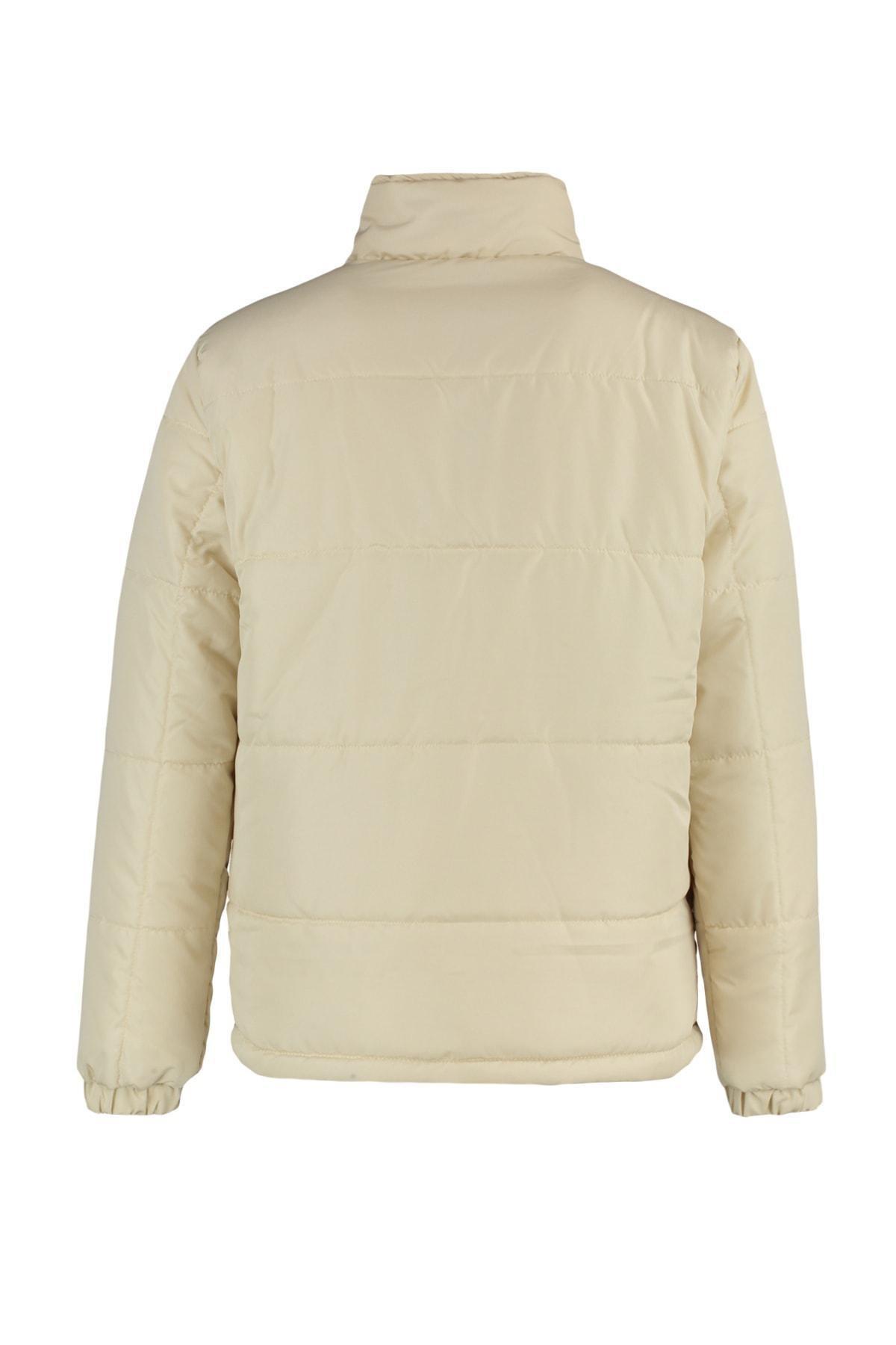 Grey Puffer Jacket, Gray, large image number 4